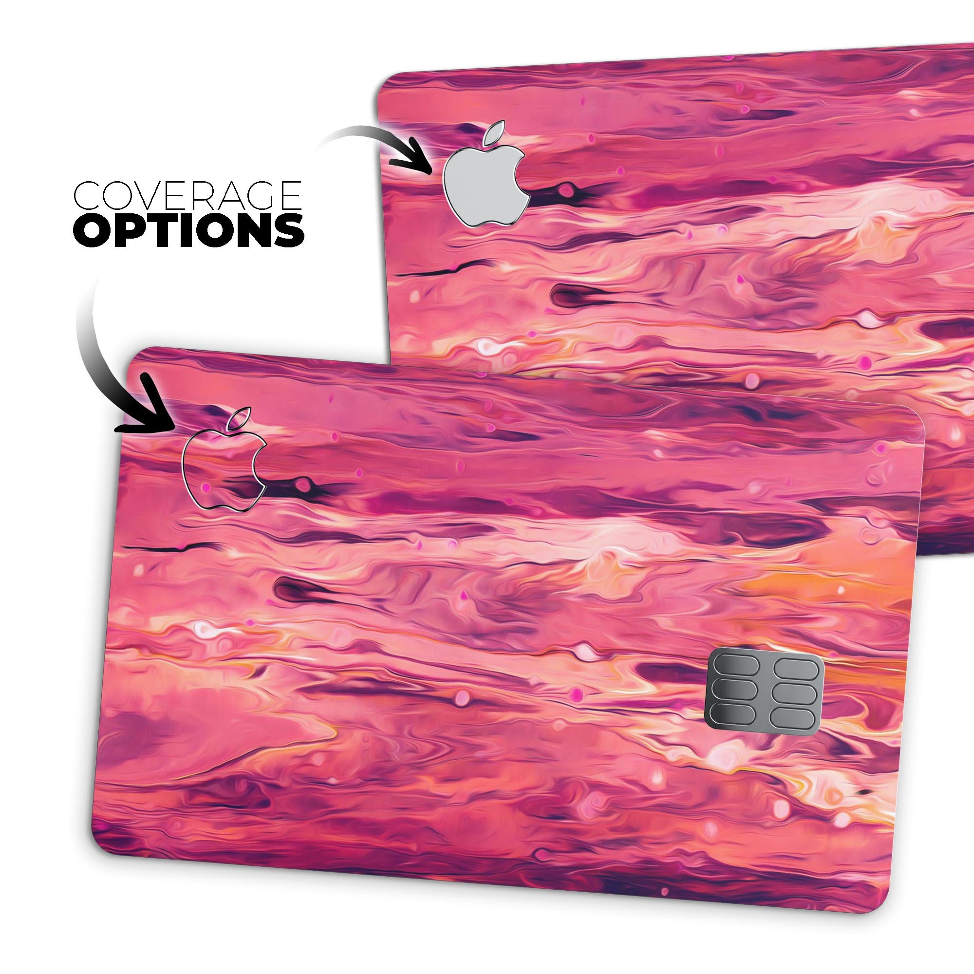 Blurred Abstract Flow V48 decal skin for Apple Card, showcasing vibrant colors and premium vinyl material.