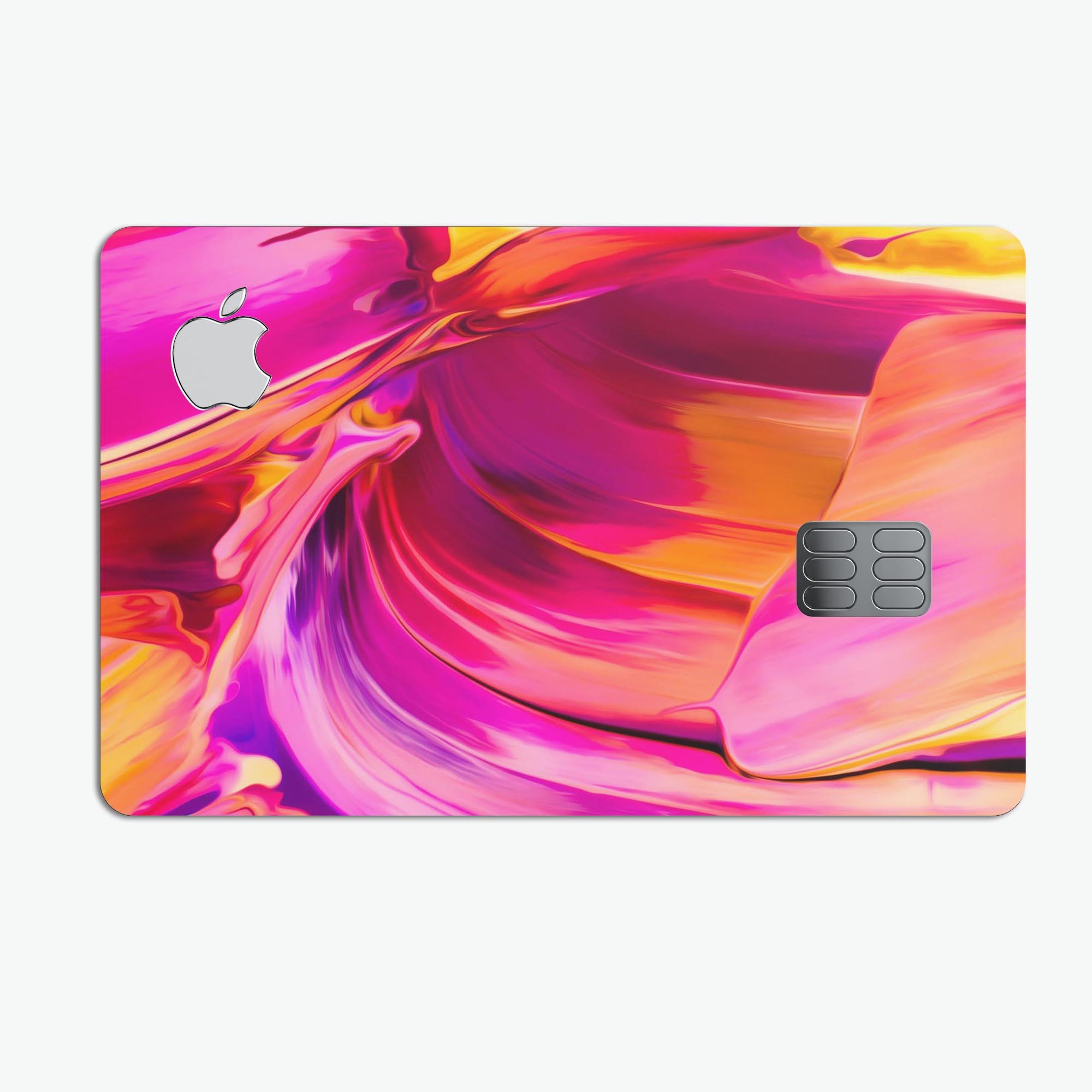 Blurred Abstract Flow V50 decal skin for Apple Card, showcasing premium vinyl design with a modern abstract pattern.