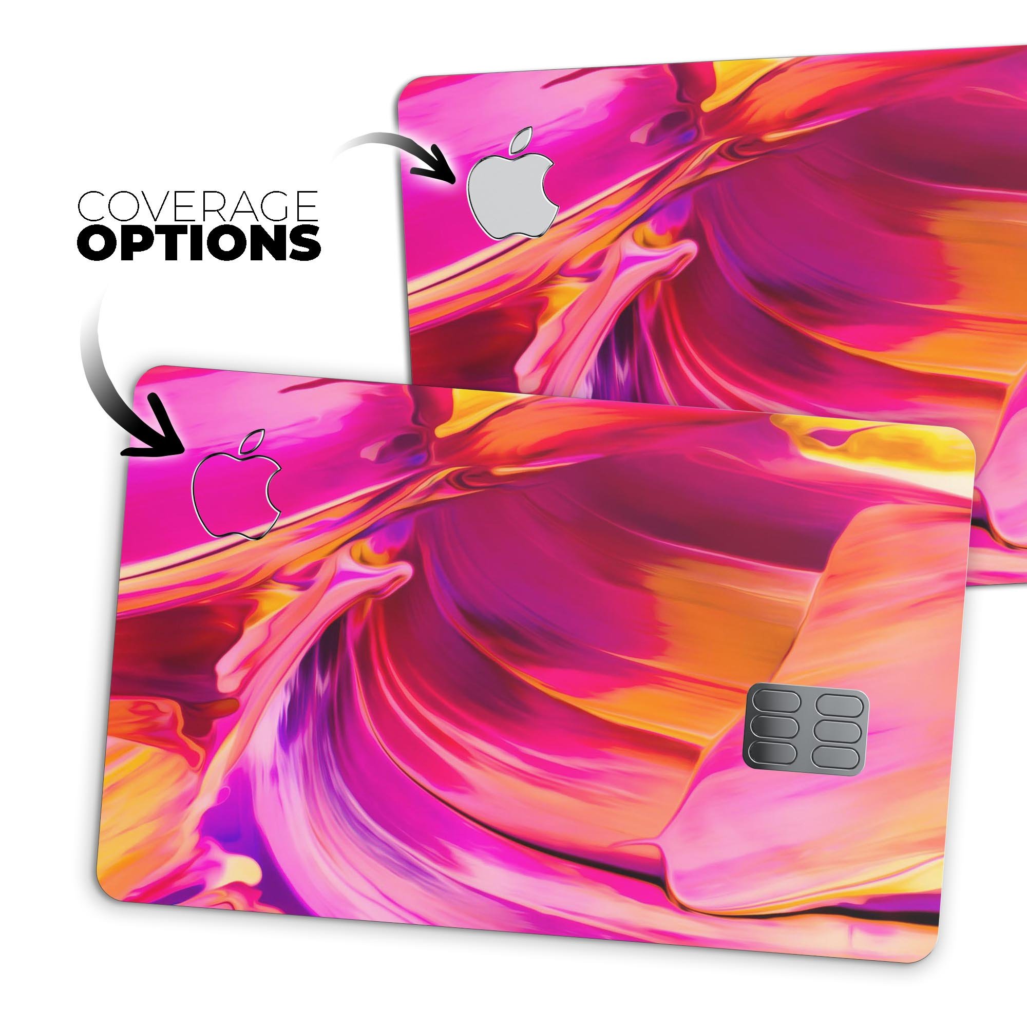 Blurred Abstract Flow V50 decal skin for Apple Card, showcasing premium vinyl design with a modern abstract pattern.