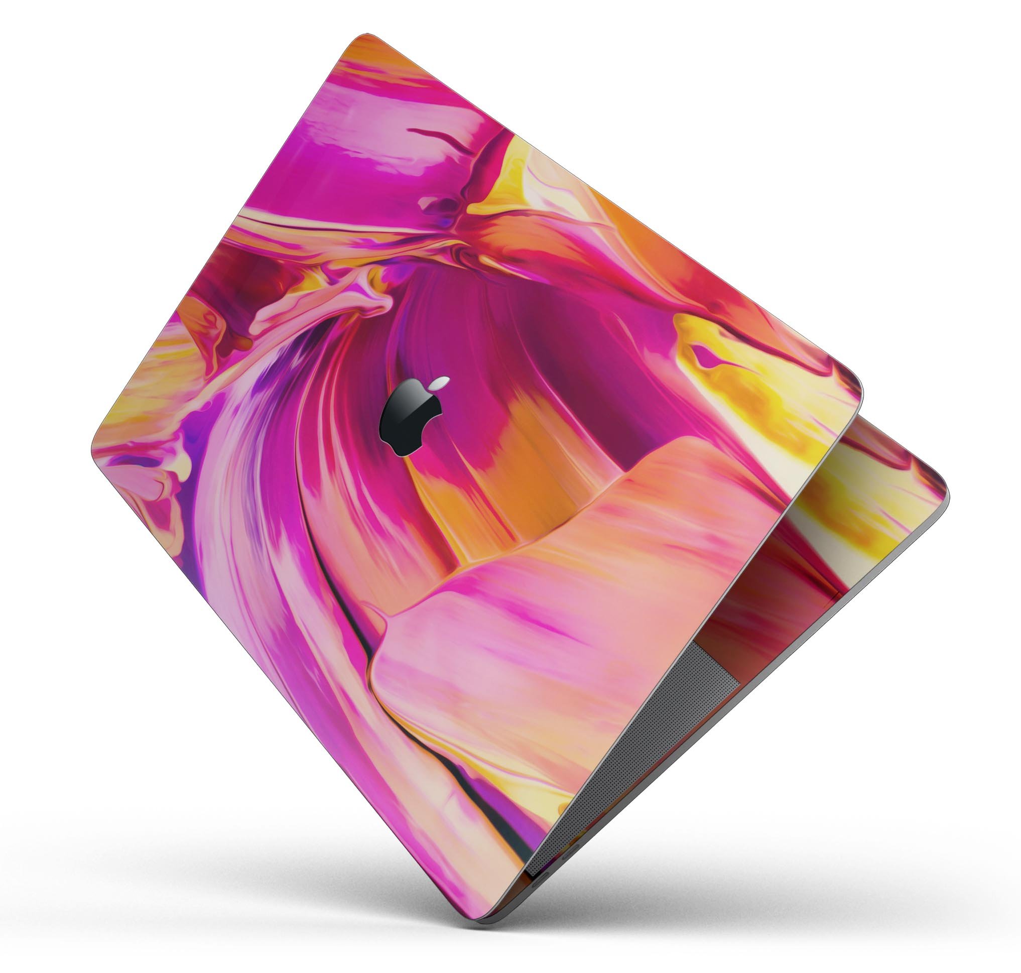 Blurred Abstract Flow V50 skin decal wrap kit for Apple MacBook, showcasing vibrant design and premium vinyl material.