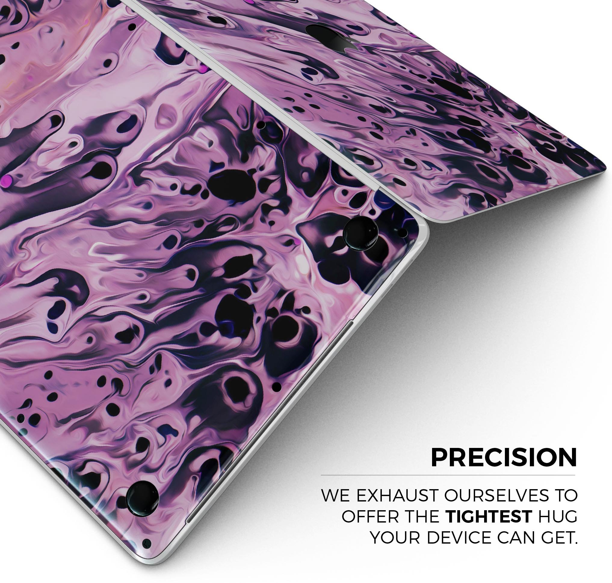 Blurred Abstract Flow V51 skin decal wrap kit for Apple MacBook, showcasing vibrant abstract design and premium vinyl material.