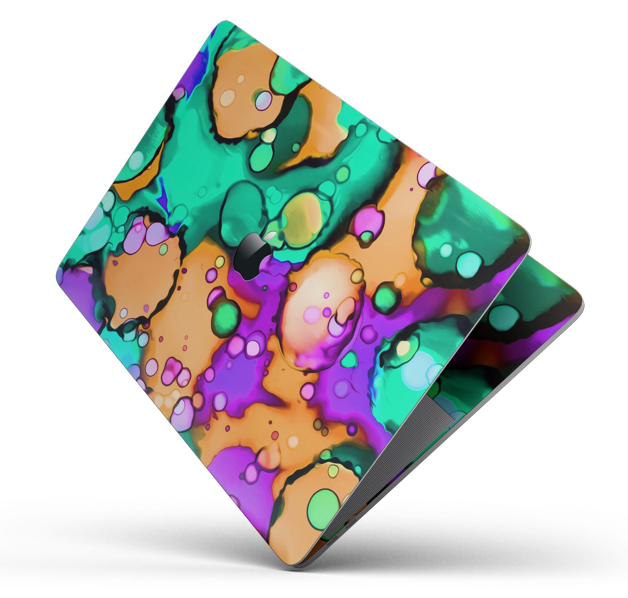 Blurred Abstract Flow V52 skin decal wrap kit for MacBook, showcasing a stylish abstract design with a smooth finish.