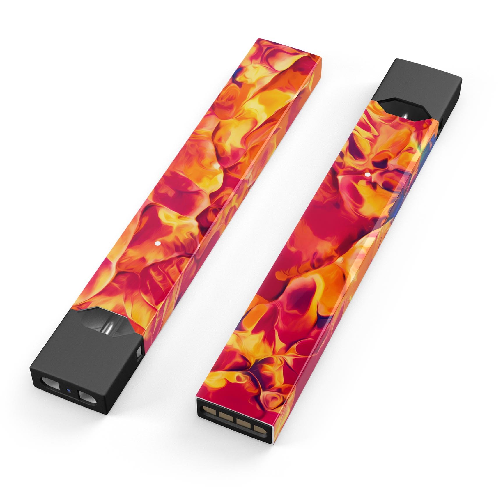 Blurred Abstract Flow V54 premium decal skin for JUUL vaping device, showcasing vibrant abstract design and protective features.