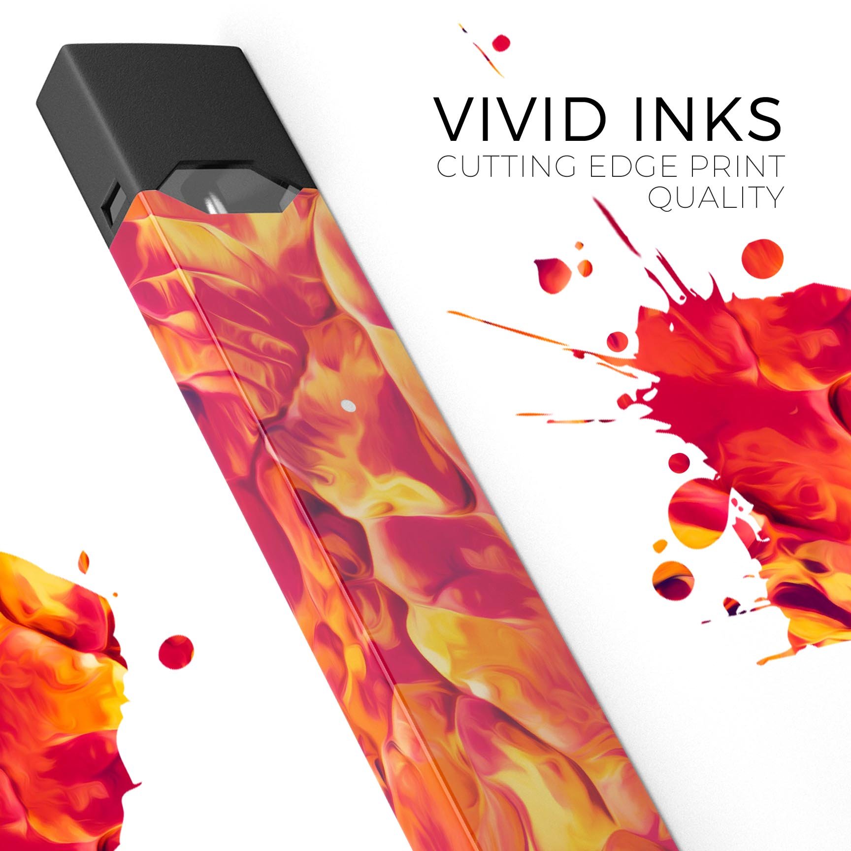 Blurred Abstract Flow V54 premium decal skin for JUUL vaping device, showcasing vibrant abstract design and protective features.