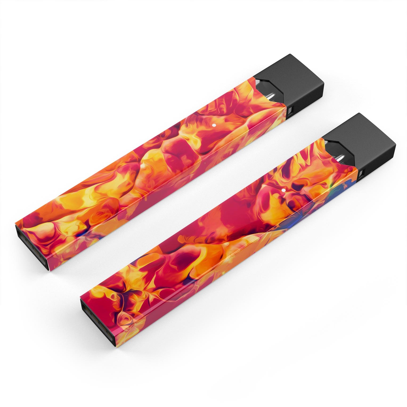 Blurred Abstract Flow V54 premium decal skin for JUUL vaping device, showcasing vibrant abstract design and protective features.