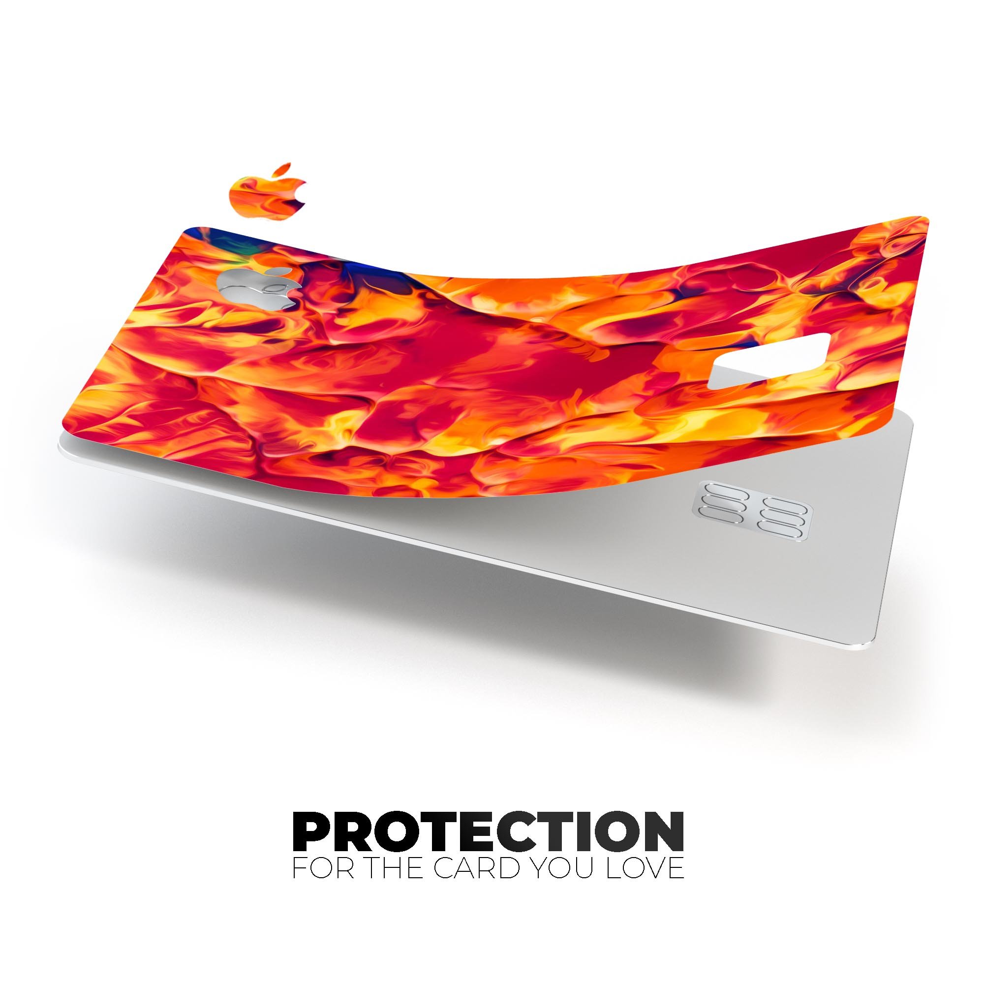 Blurred Abstract Flow V54 decal skin for Apple Card, showcasing a stylish design and premium protective features.