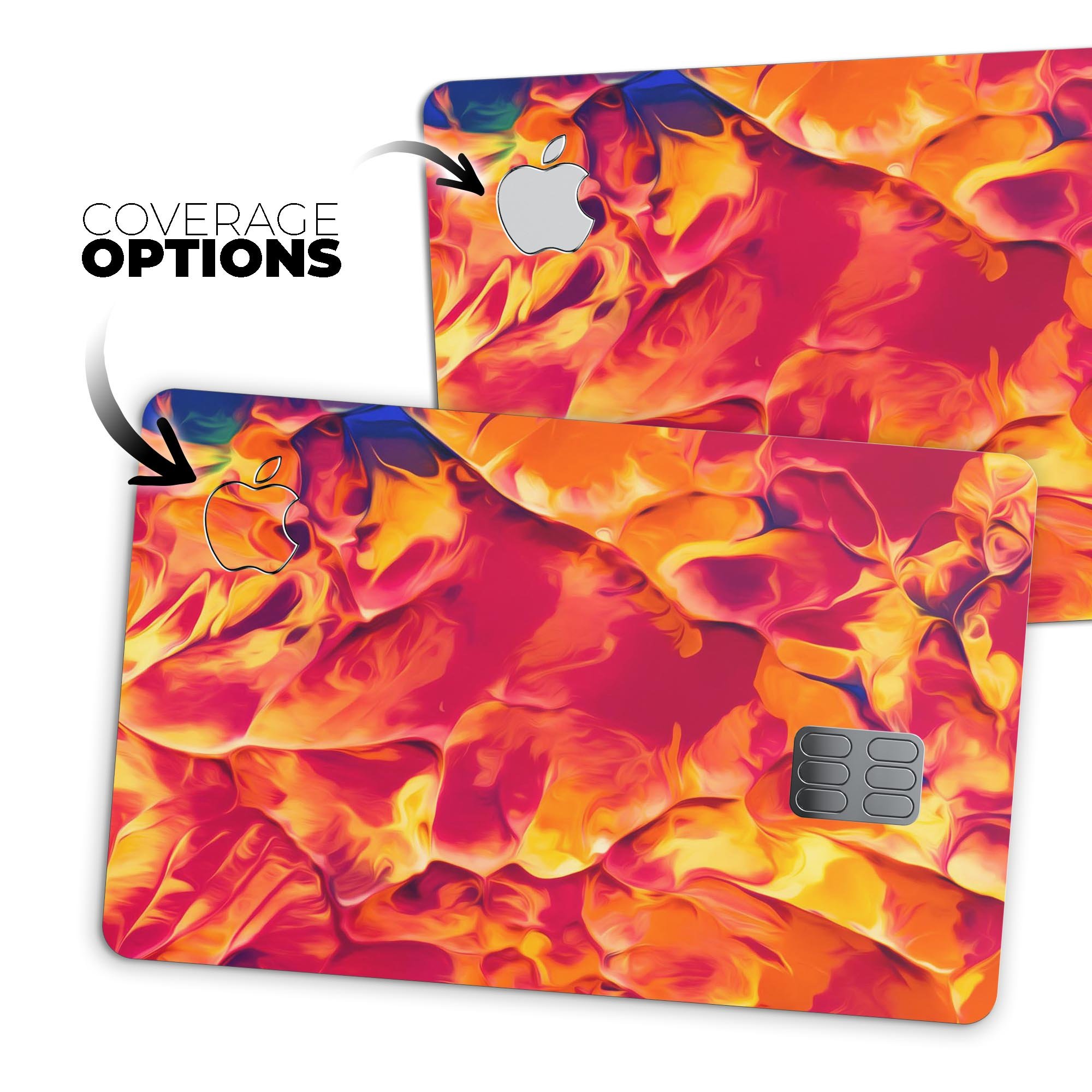 Blurred Abstract Flow V54 decal skin for Apple Card, showcasing a stylish design and premium protective features.