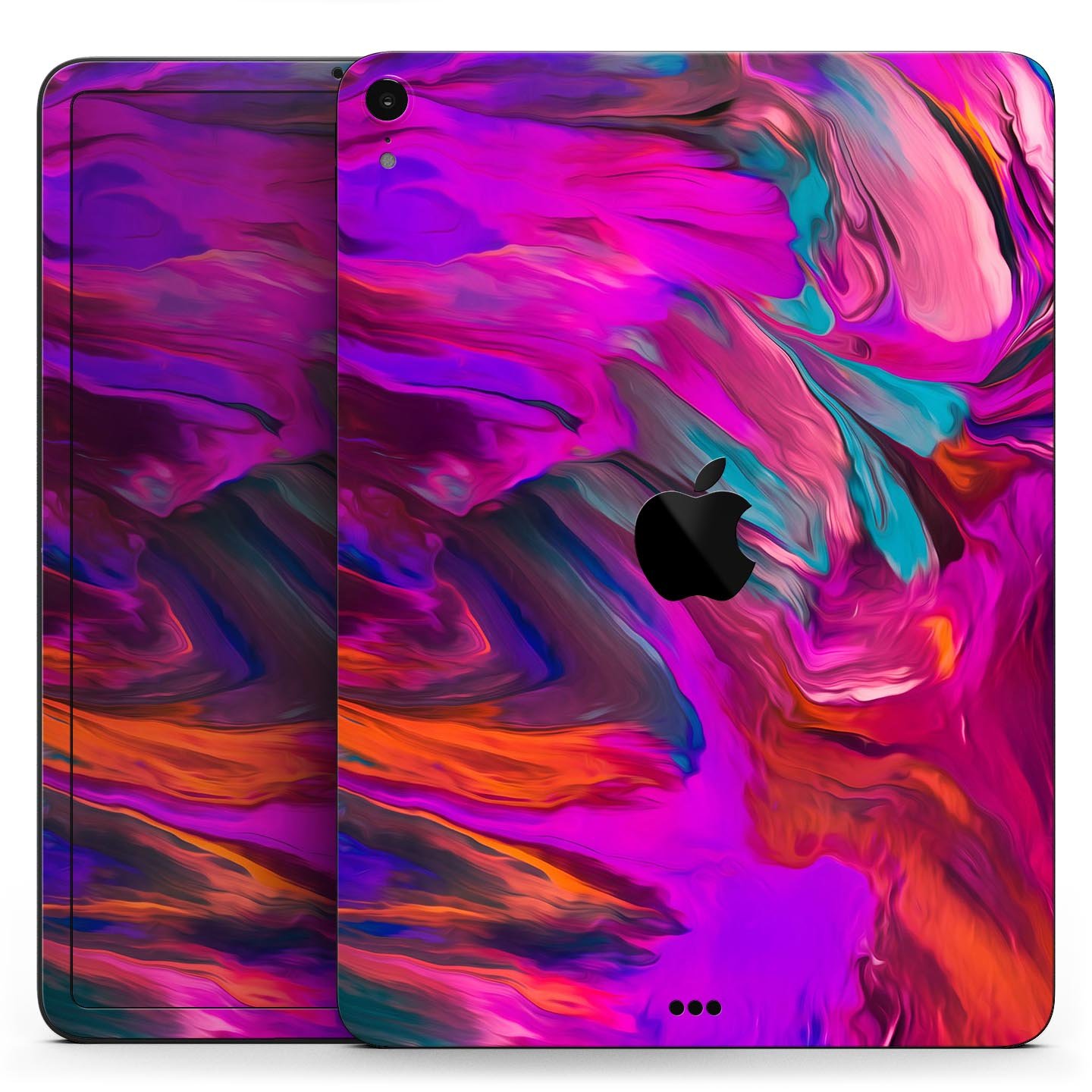 Blurred Abstract Flow V56 skin decal for Apple iPad, showcasing a vibrant abstract design with a smooth finish.