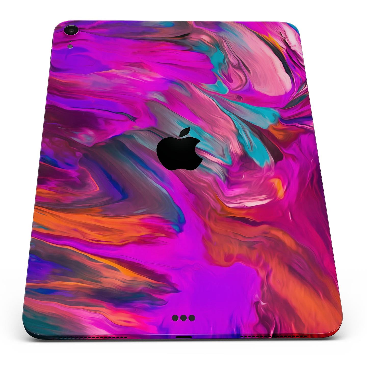 Blurred Abstract Flow V56 skin decal for Apple iPad, showcasing a vibrant abstract design with a smooth finish.