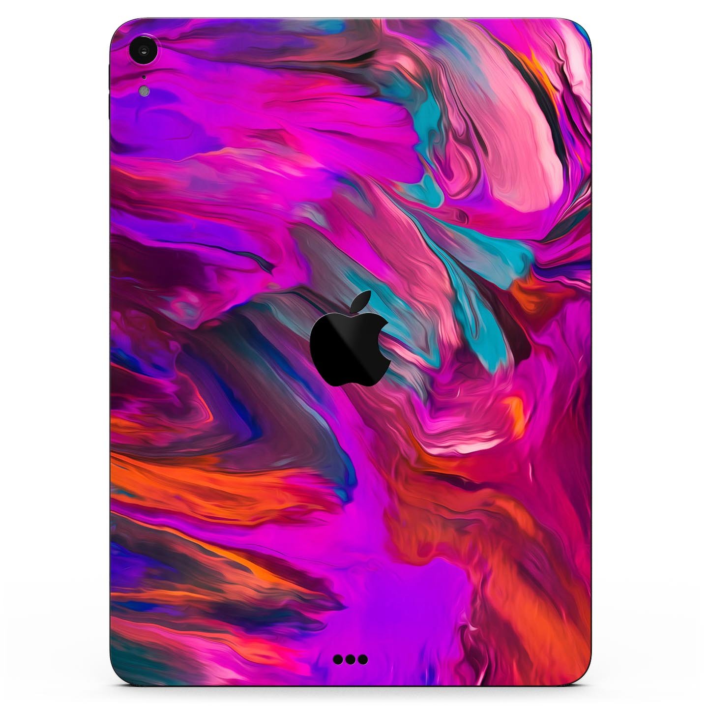 Blurred Abstract Flow V56 skin decal for Apple iPad, showcasing a vibrant abstract design with a smooth finish.