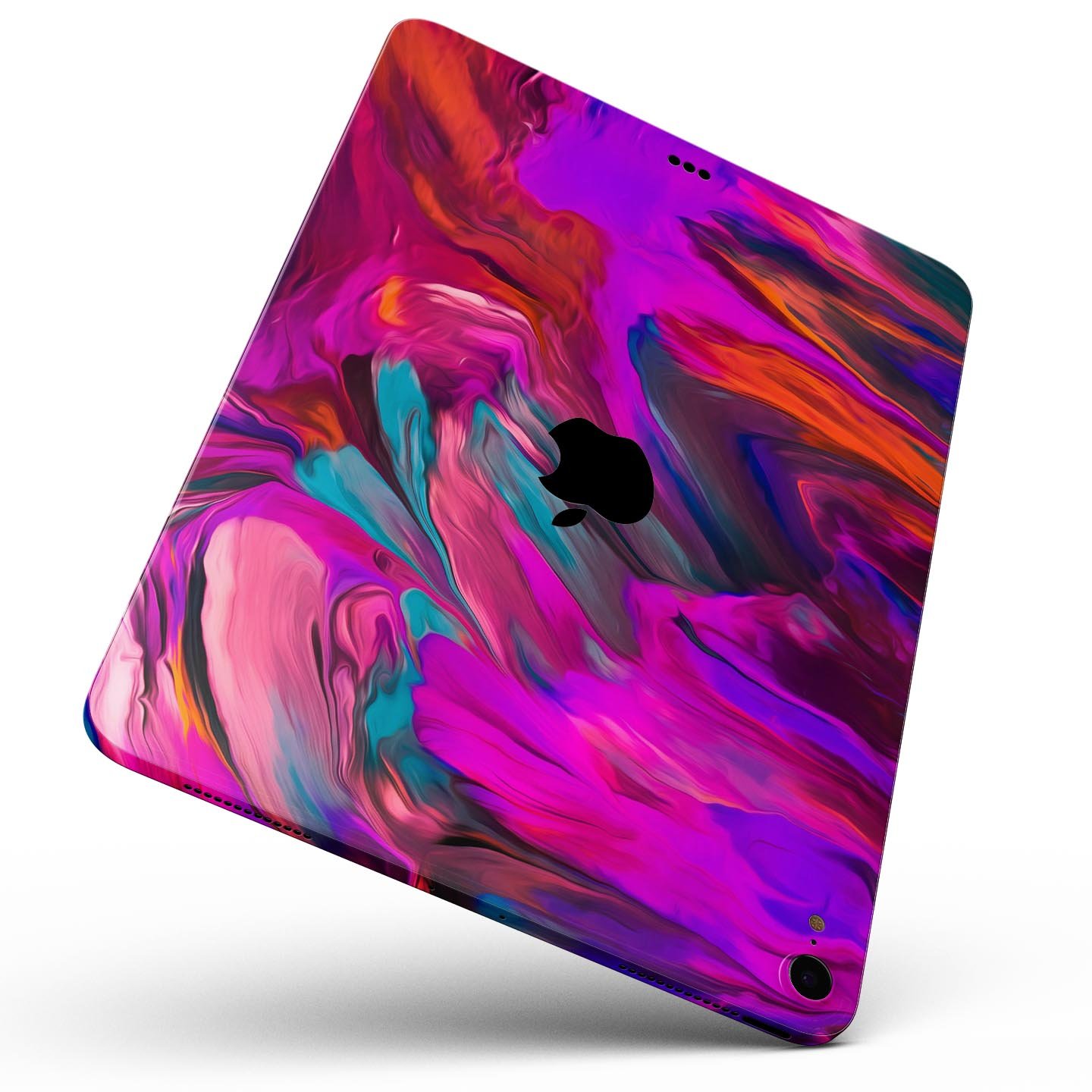 Blurred Abstract Flow V56 skin decal for Apple iPad, showcasing a vibrant abstract design with a smooth finish.