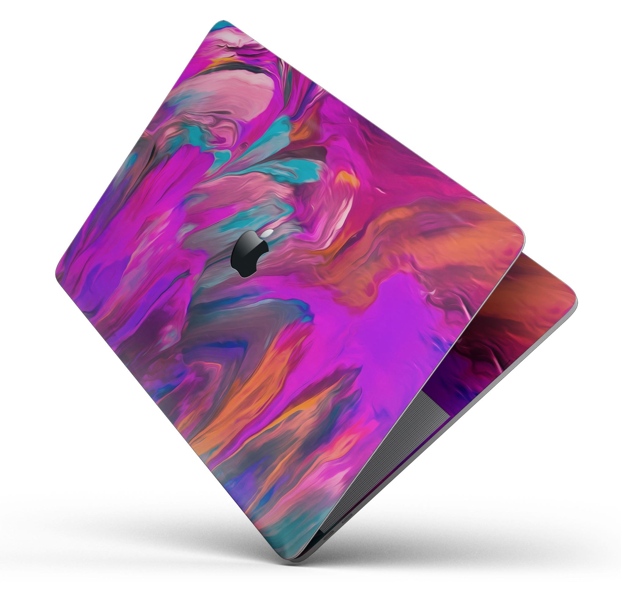 Blurred Abstract Flow V56 skin decal wrap kit for Apple MacBook, showcasing a stylish design and premium vinyl material.