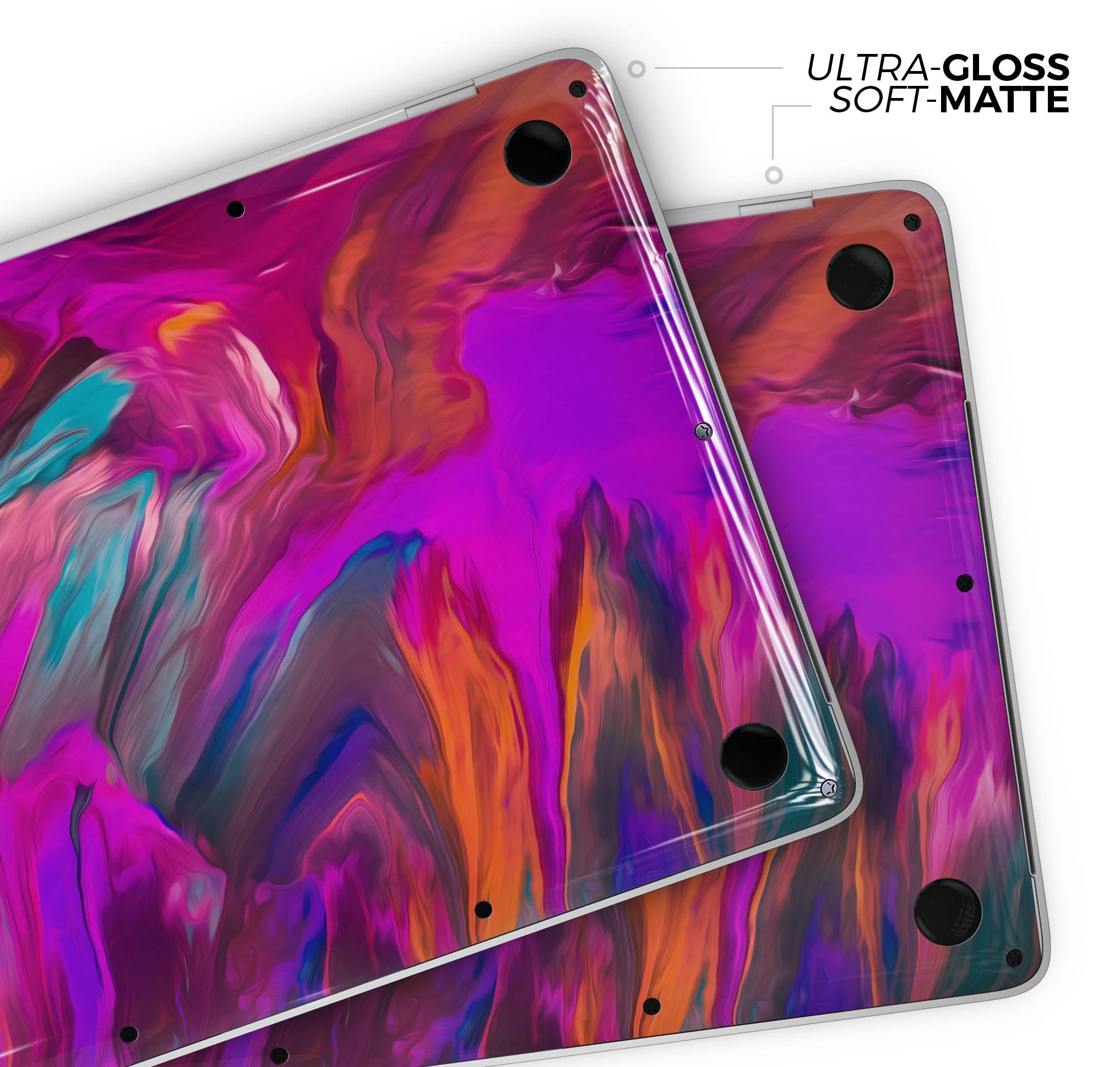 Blurred Abstract Flow V56 skin decal wrap kit for Apple MacBook, showcasing a stylish design and premium vinyl material.