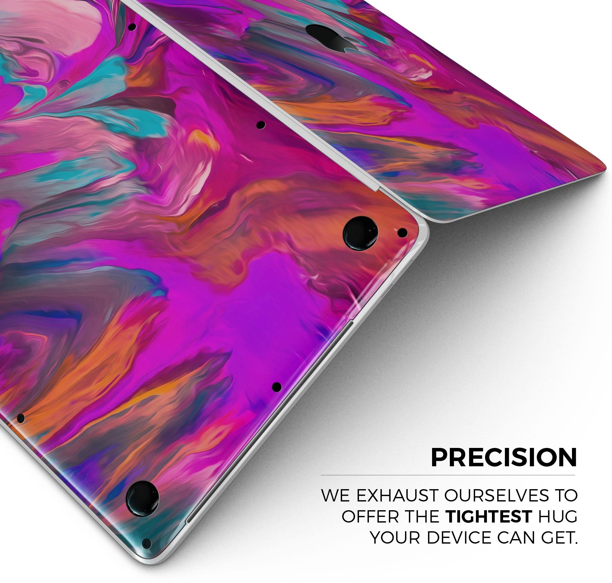 Blurred Abstract Flow V56 skin decal wrap kit for Apple MacBook, showcasing a stylish design and premium vinyl material.