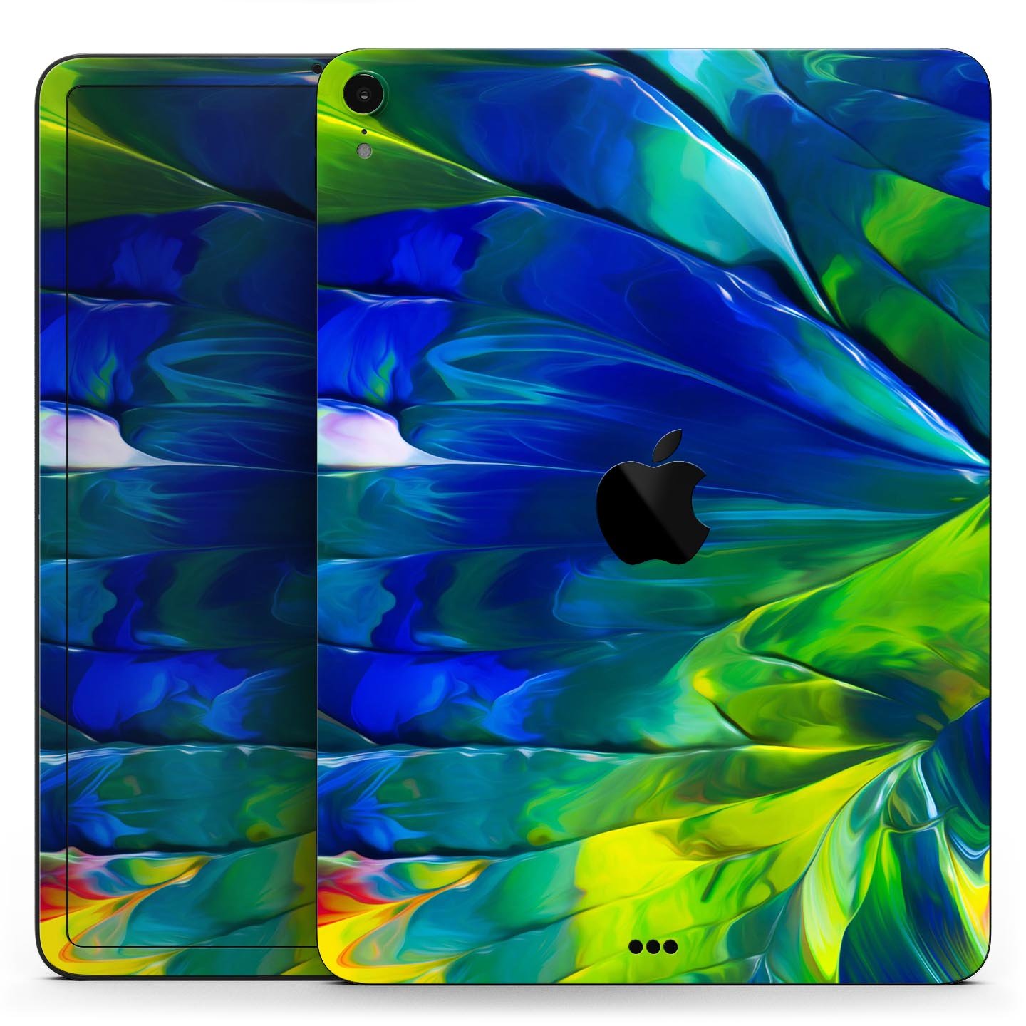 Blurred Abstract Flow V58 skin decal for Apple iPad, showcasing vibrant abstract design and premium 3M material.