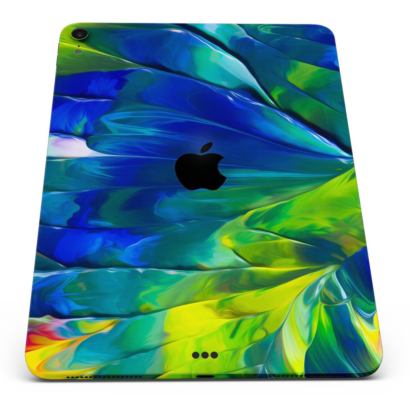 Blurred Abstract Flow V58 skin decal for Apple iPad, showcasing vibrant abstract design and premium 3M material.