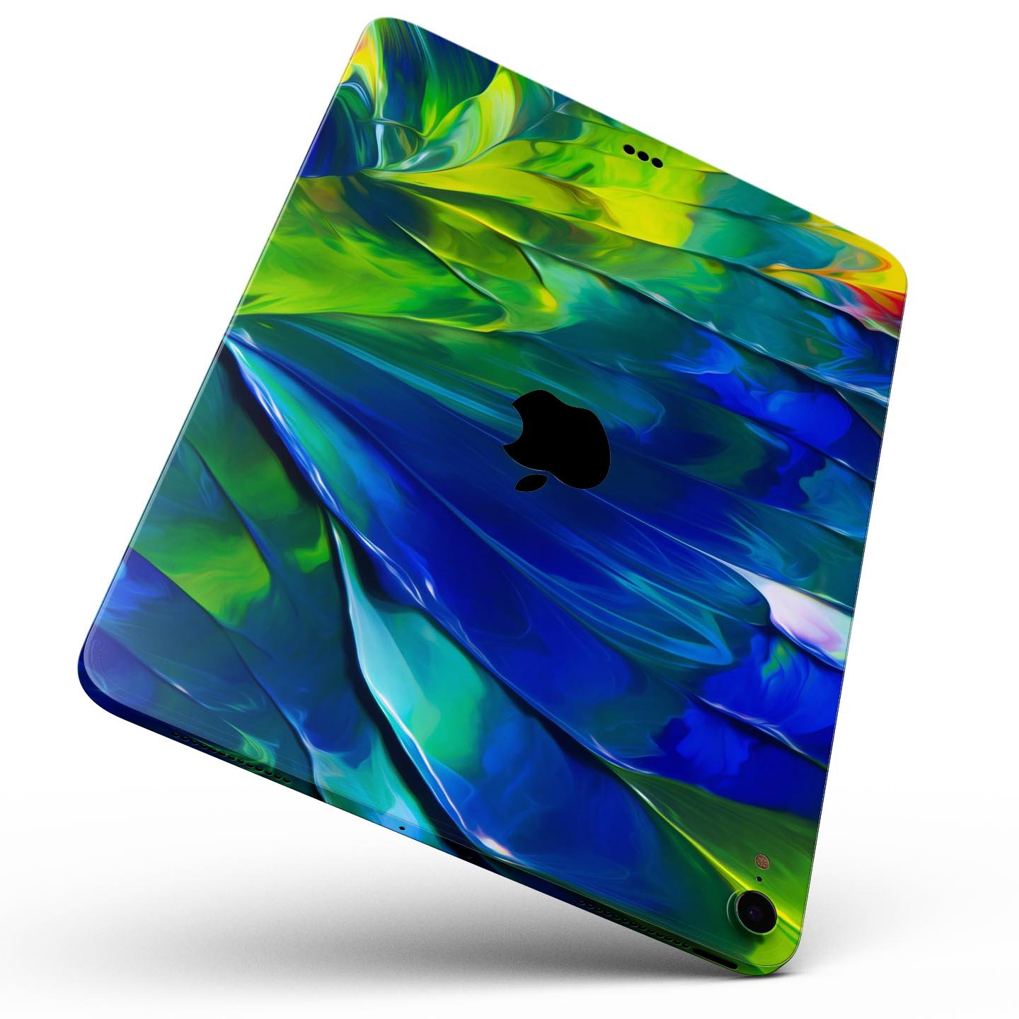 Blurred Abstract Flow V58 skin decal for Apple iPad, showcasing vibrant abstract design and premium 3M material.