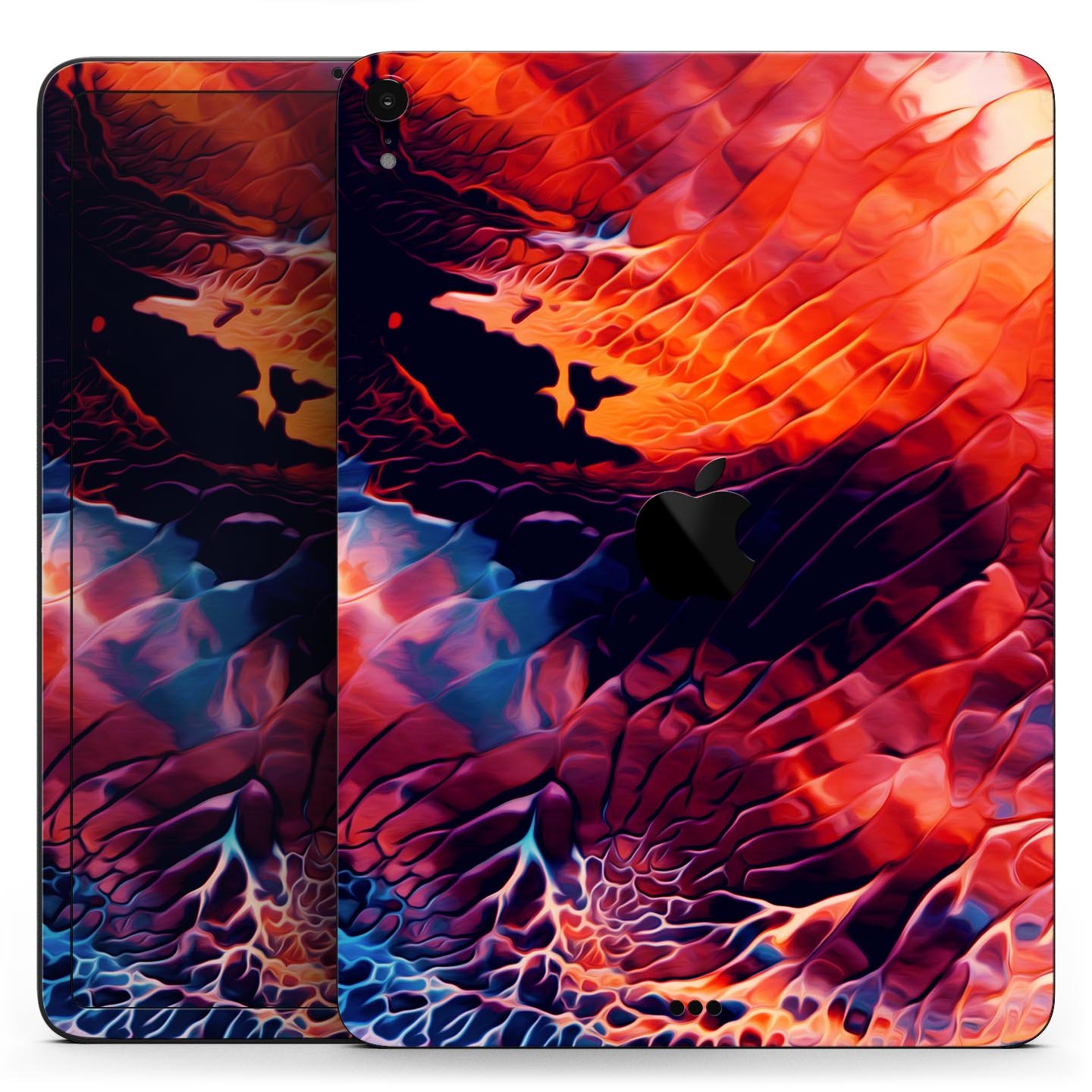 Blurred Abstract Flow V59 skin decal for Apple iPad, showcasing a vibrant abstract design with a smooth finish.