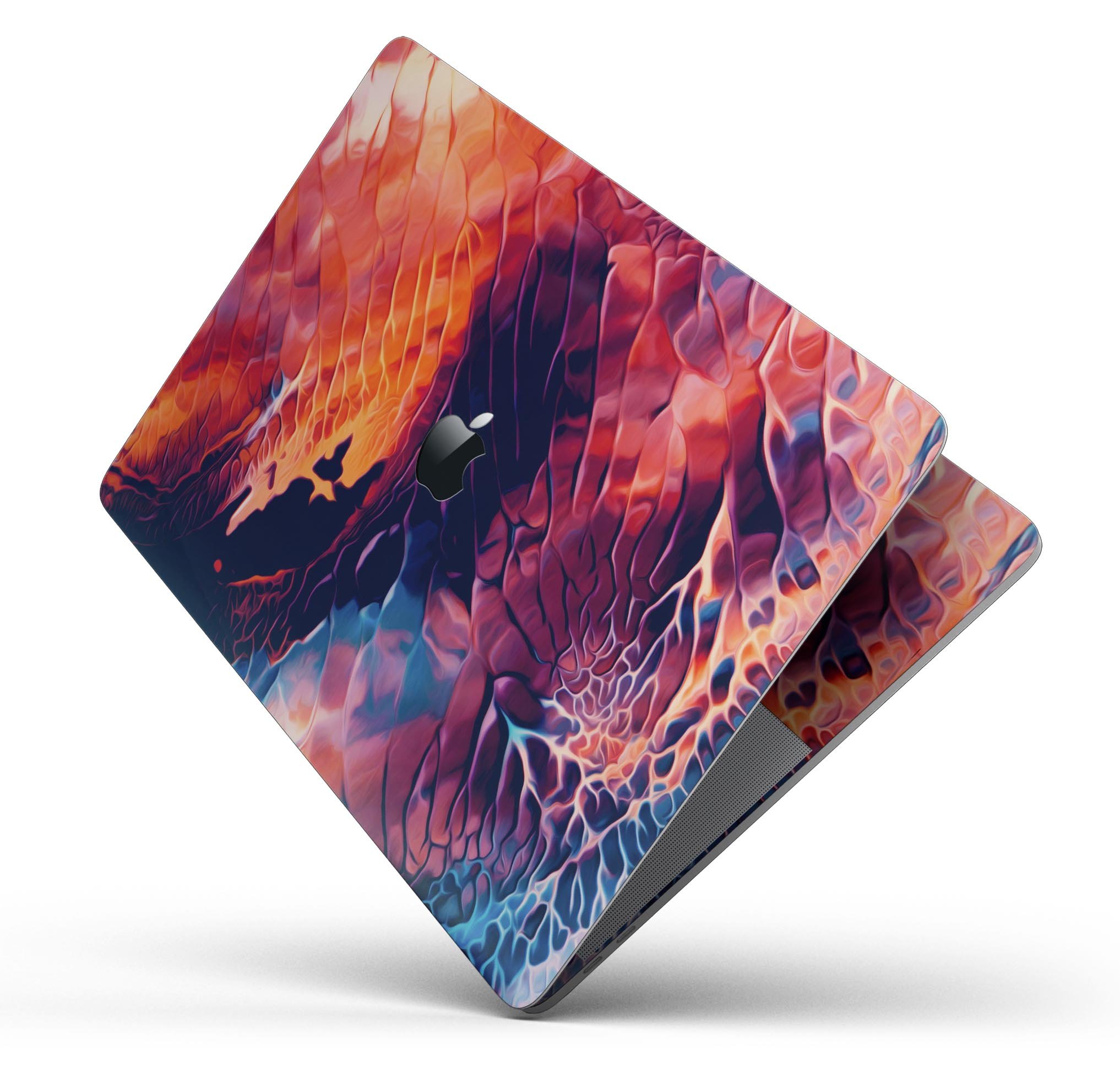 Blurred Abstract Flow V59 skin decal wrap kit for Apple MacBook, showcasing vibrant abstract design and premium vinyl material.