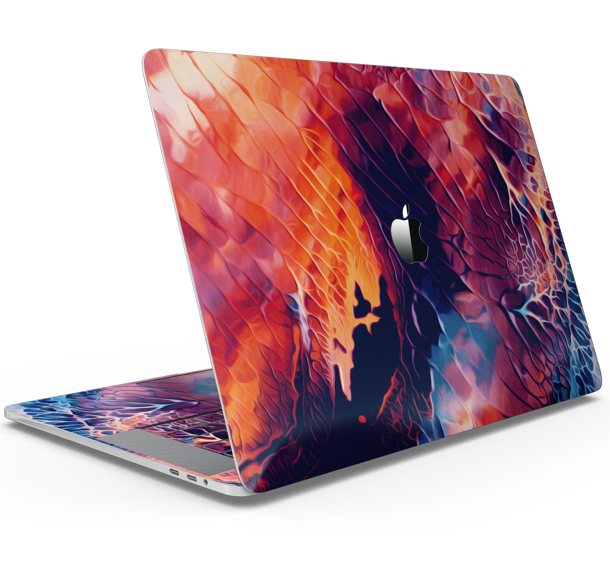 Blurred Abstract Flow V59 skin decal wrap kit for Apple MacBook, showcasing vibrant abstract design and premium vinyl material.