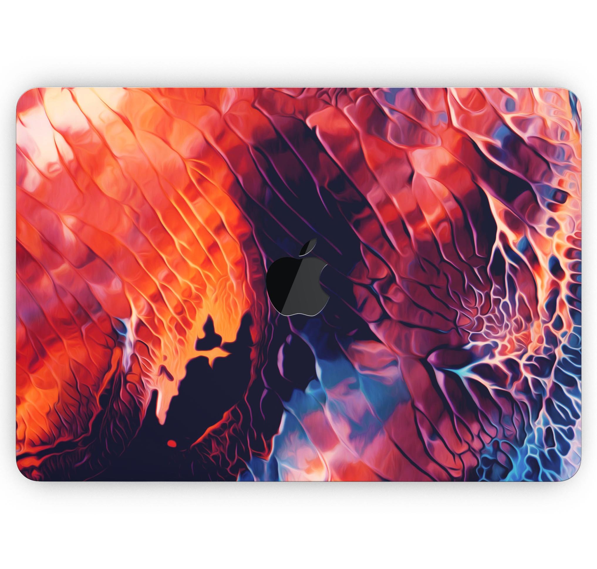 Blurred Abstract Flow V59 skin decal wrap kit for Apple MacBook, showcasing vibrant abstract design and premium vinyl material.