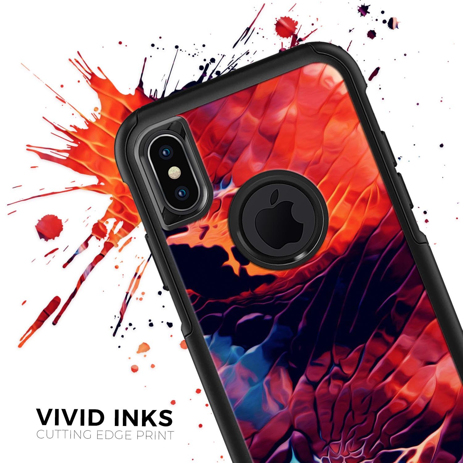 Blurred Abstract Flow V59 Skin Kit for iPhone OtterBox Cases, showcasing vibrant design and premium materials.