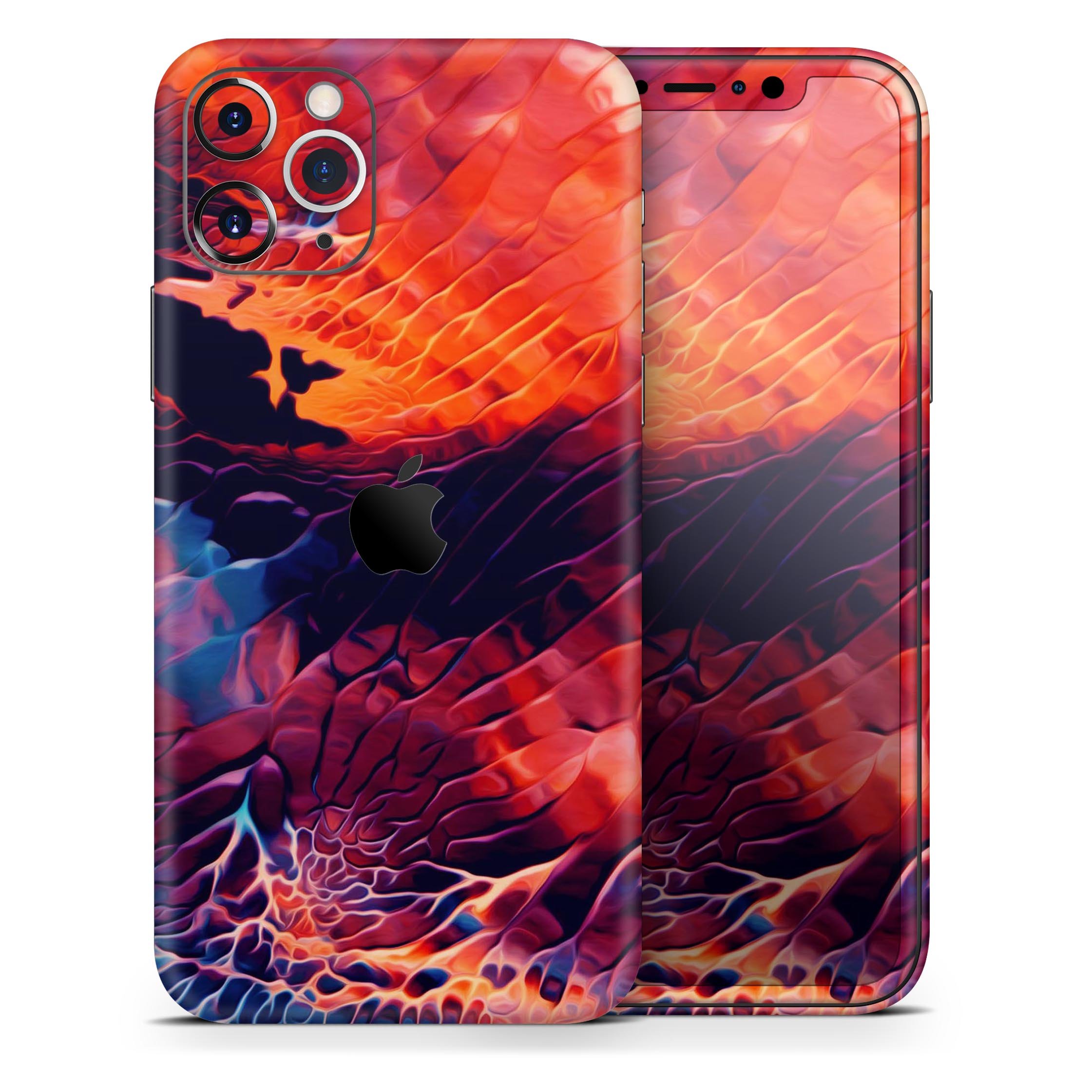 Blurred Abstract Flow V59 skin for Apple iPhone, showcasing vibrant abstract design and premium vinyl material.