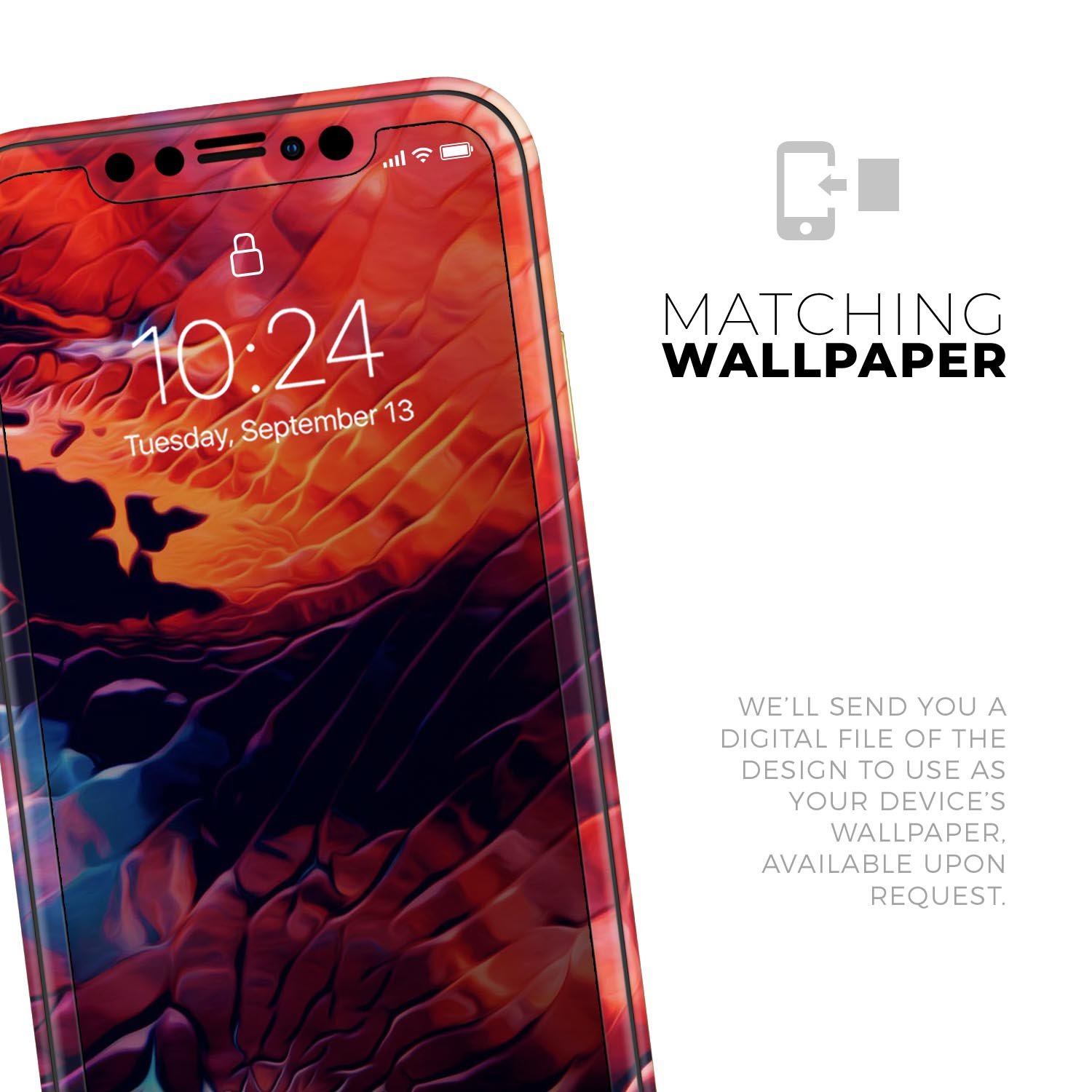 Blurred Abstract Flow V59 skin for Apple iPhone, showcasing vibrant abstract design and premium vinyl material.