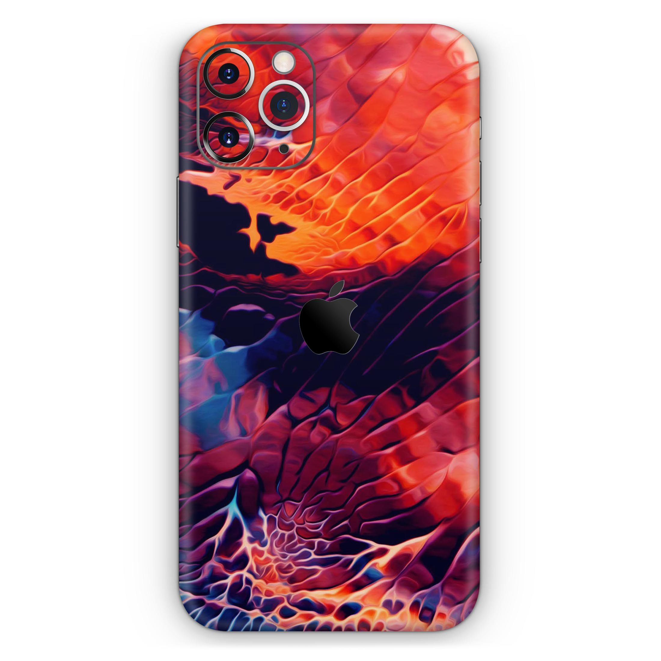 Blurred Abstract Flow V59 skin for Apple iPhone, showcasing vibrant abstract design and premium vinyl material.