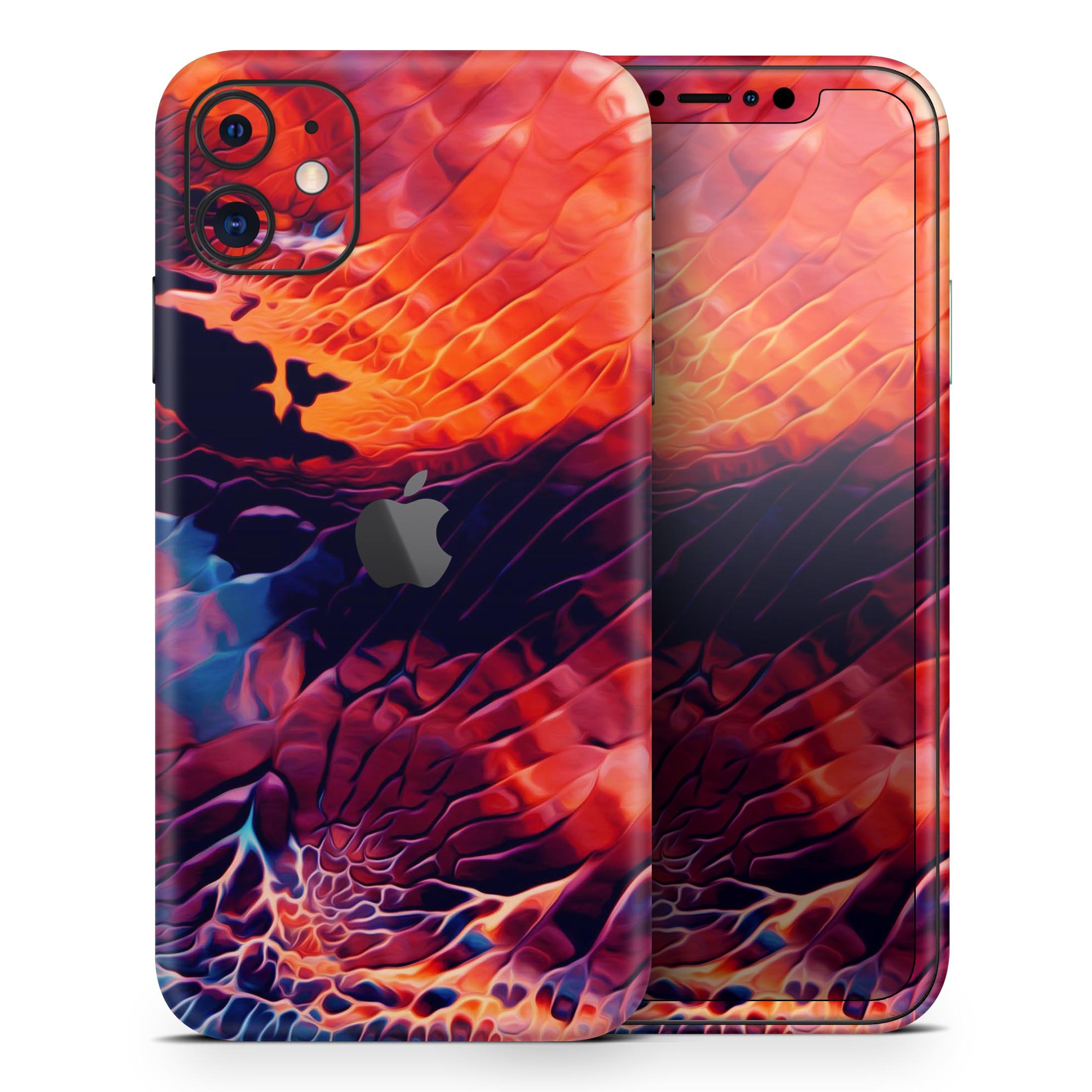 Blurred Abstract Flow V59 skin for Apple iPhone, showcasing vibrant abstract design and premium vinyl material.