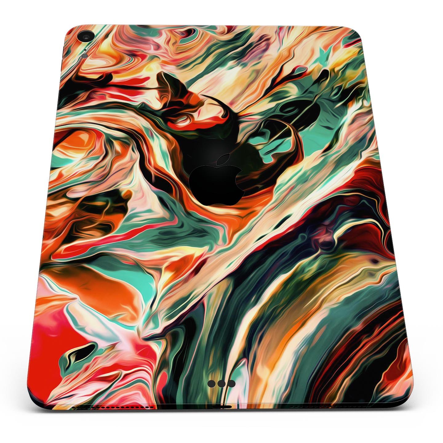 Blurred Abstract Flow V60 skin decal for Apple iPad, showcasing vibrant abstract design and premium 3M material.