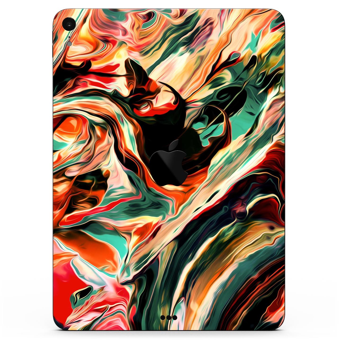 Blurred Abstract Flow V60 skin decal for Apple iPad, showcasing vibrant abstract design and premium 3M material.