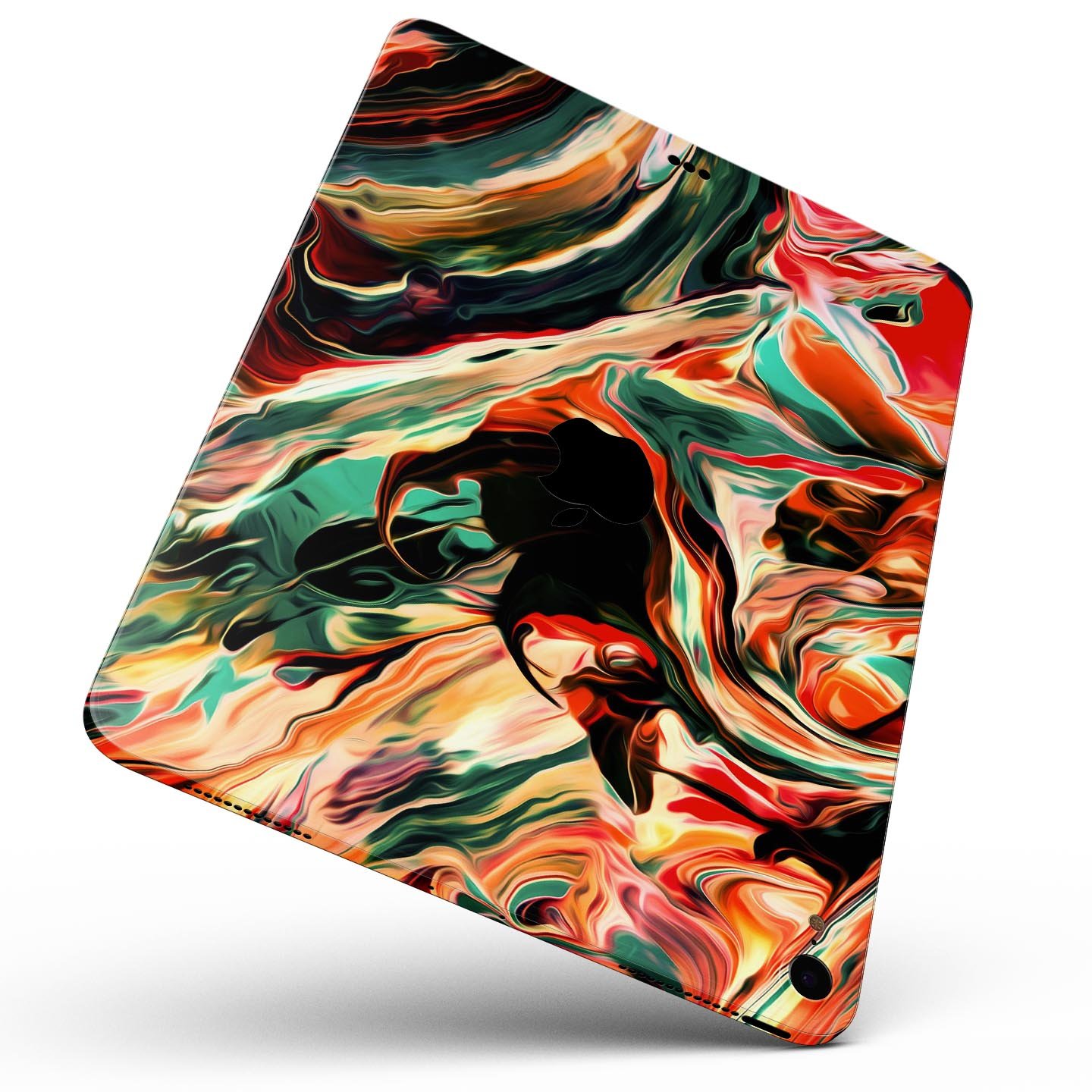 Blurred Abstract Flow V60 skin decal for Apple iPad, showcasing vibrant abstract design and premium 3M material.