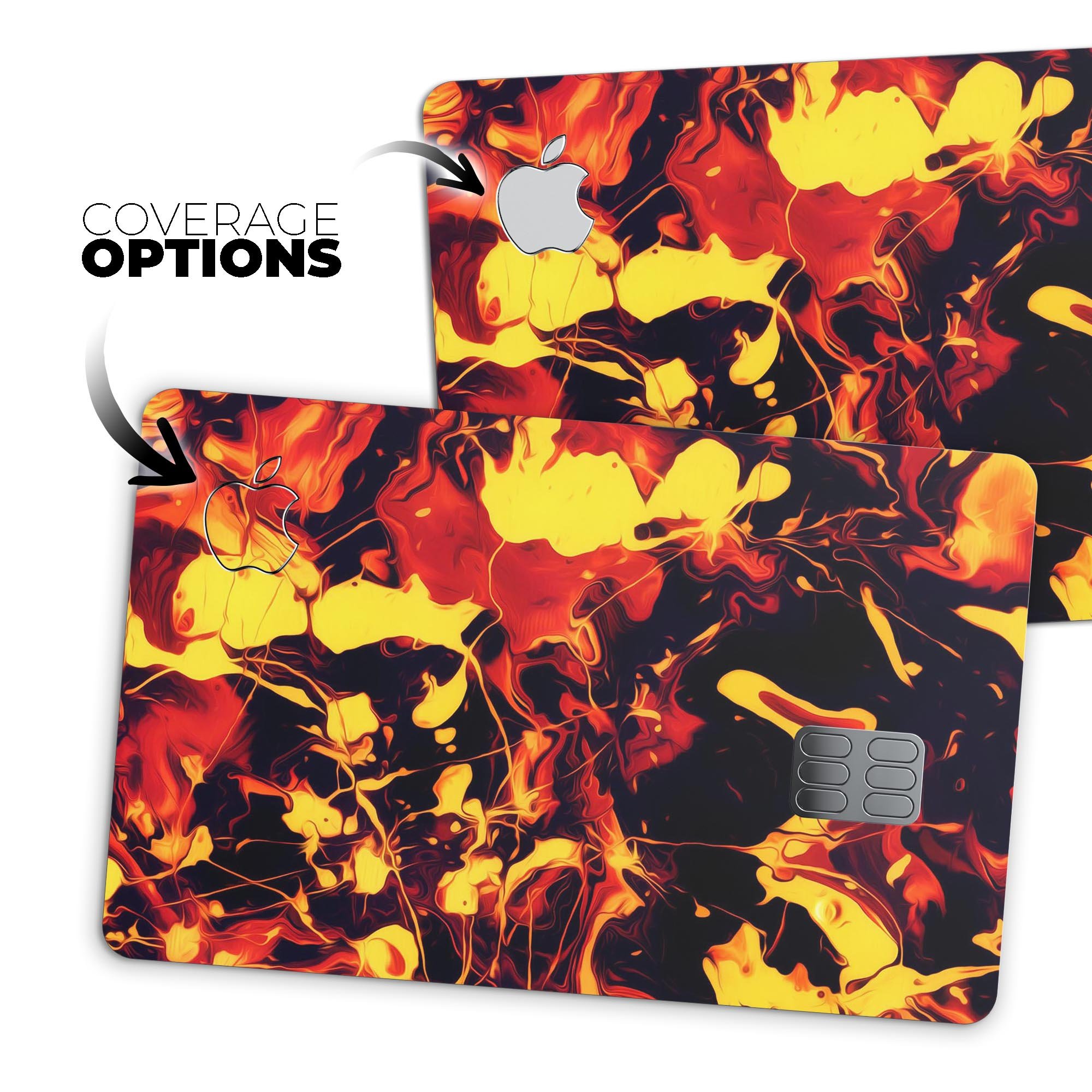 Blurred Abstract Flow V7 decal skin for Apple Card, showcasing its premium design and protective features.