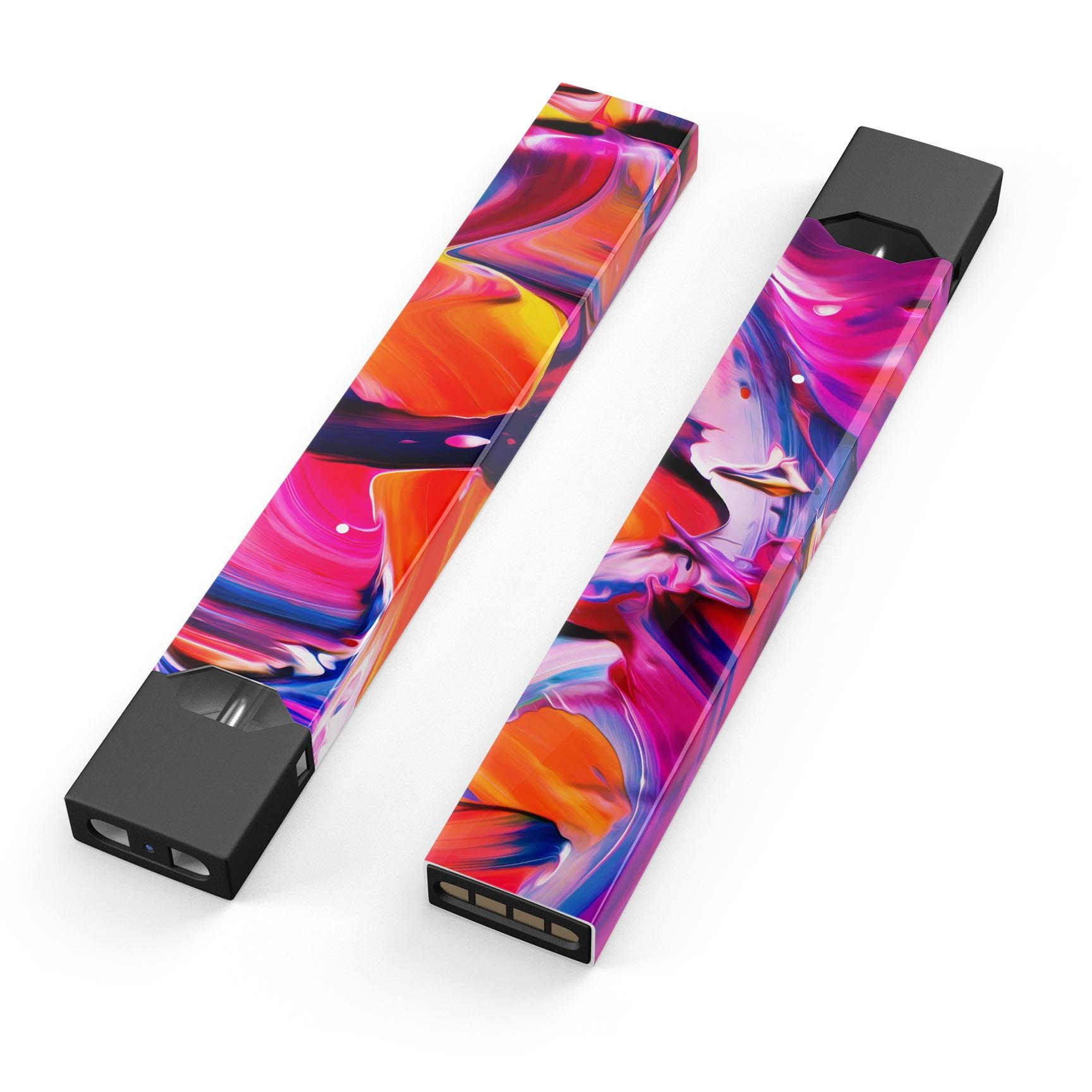 Blurred Abstract Flow V9 skin-wrap sticker designed for JUUL vaping device, showcasing vibrant abstract design and premium quality.