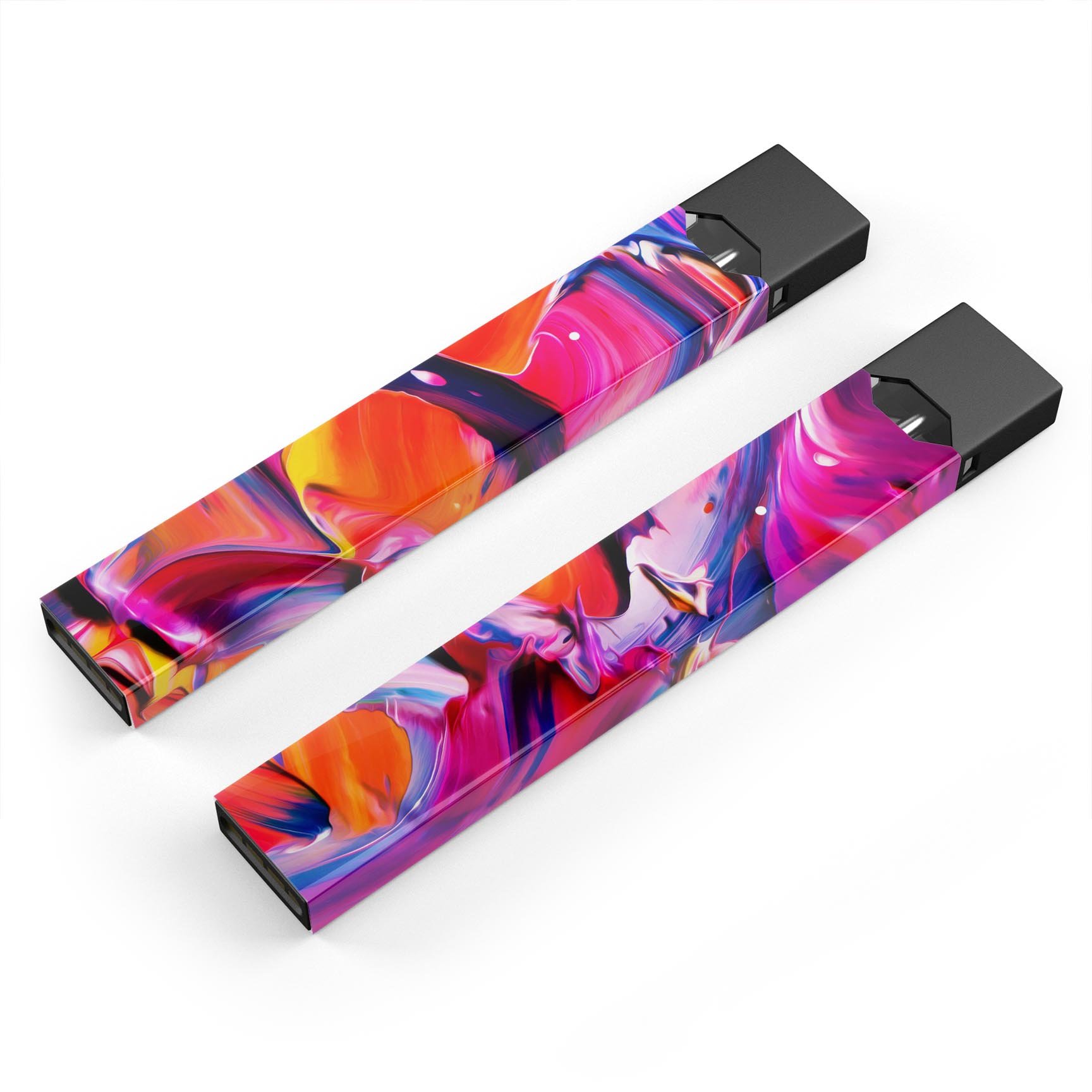 Blurred Abstract Flow V9 skin-wrap sticker designed for JUUL vaping device, showcasing vibrant abstract design and premium quality.