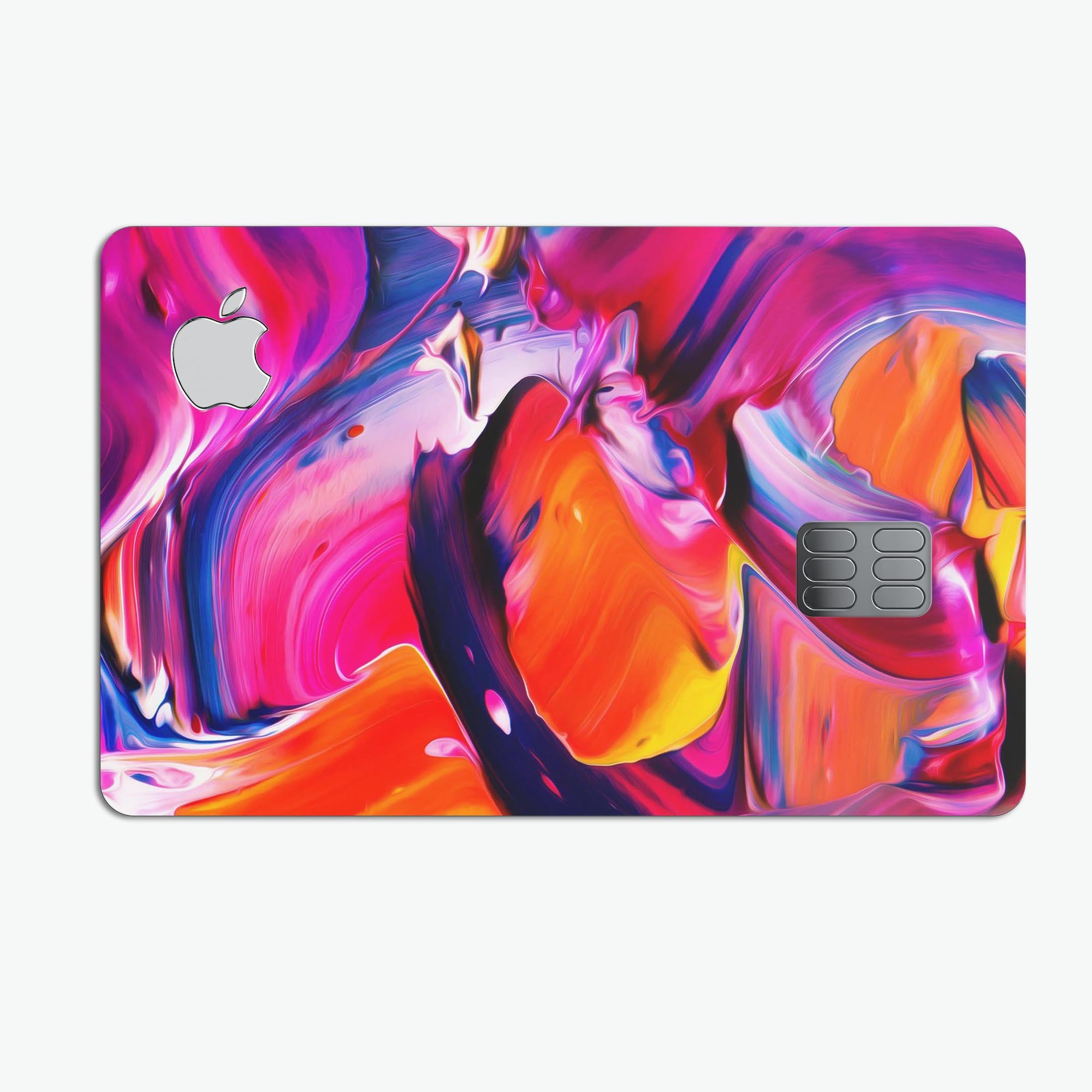 Blurred Abstract Flow V9 skin decal for Apple Card, showcasing its premium design and protective features.