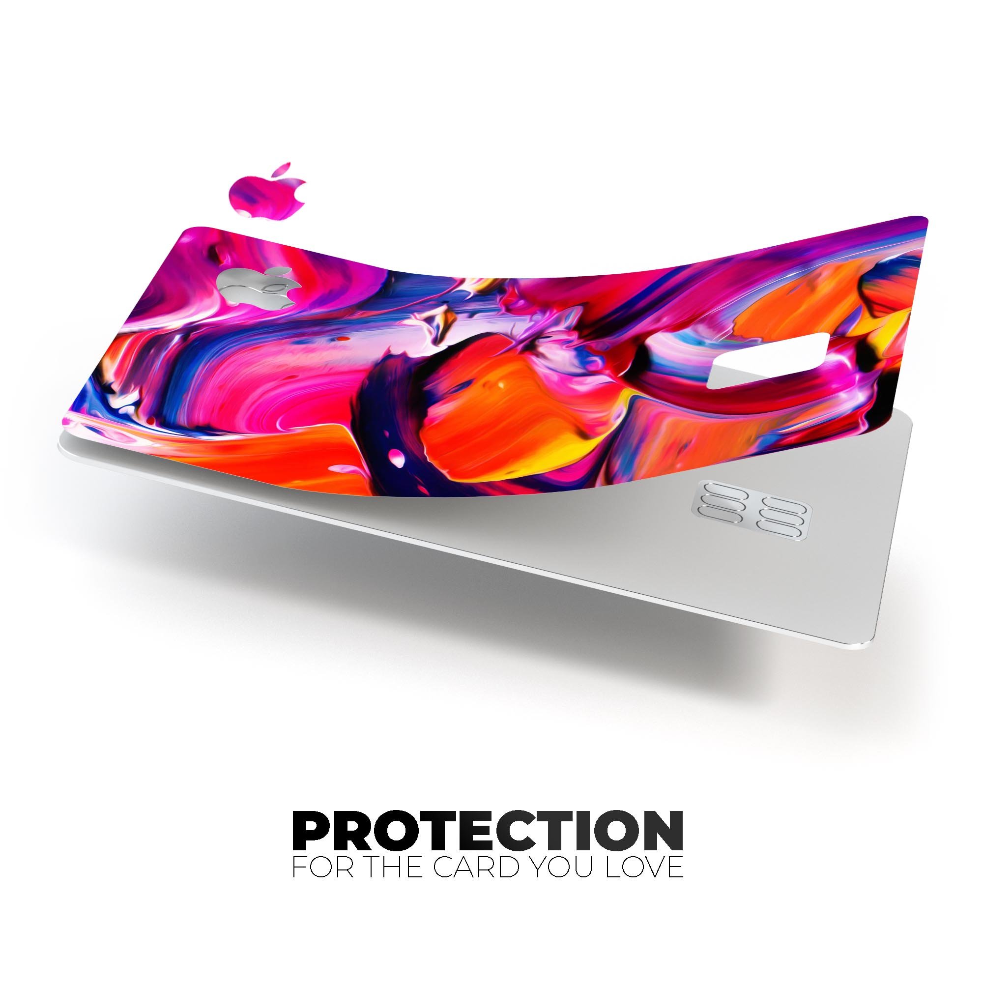 Blurred Abstract Flow V9 skin decal for Apple Card, showcasing its premium design and protective features.