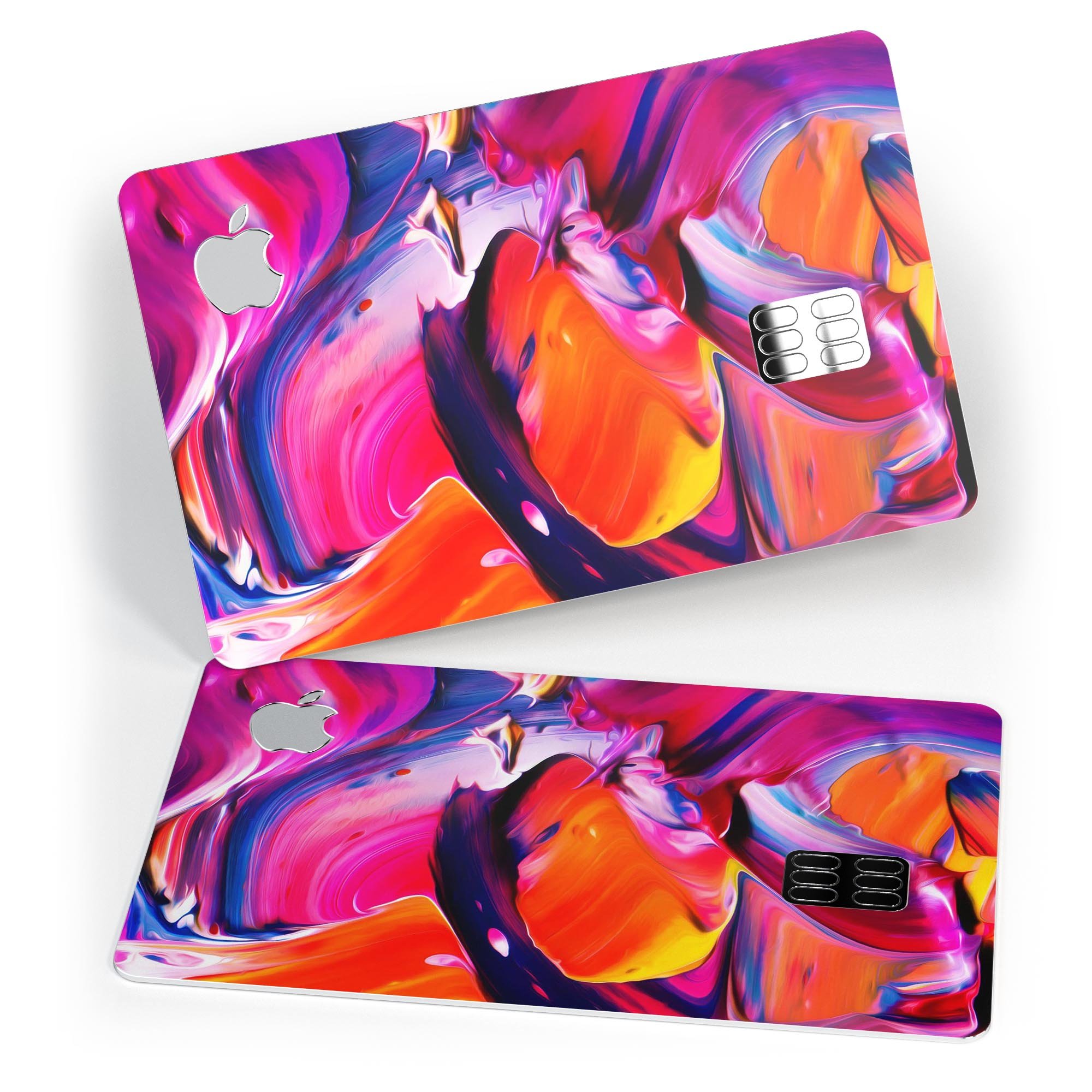 Blurred Abstract Flow V9 skin decal for Apple Card, showcasing its premium design and protective features.