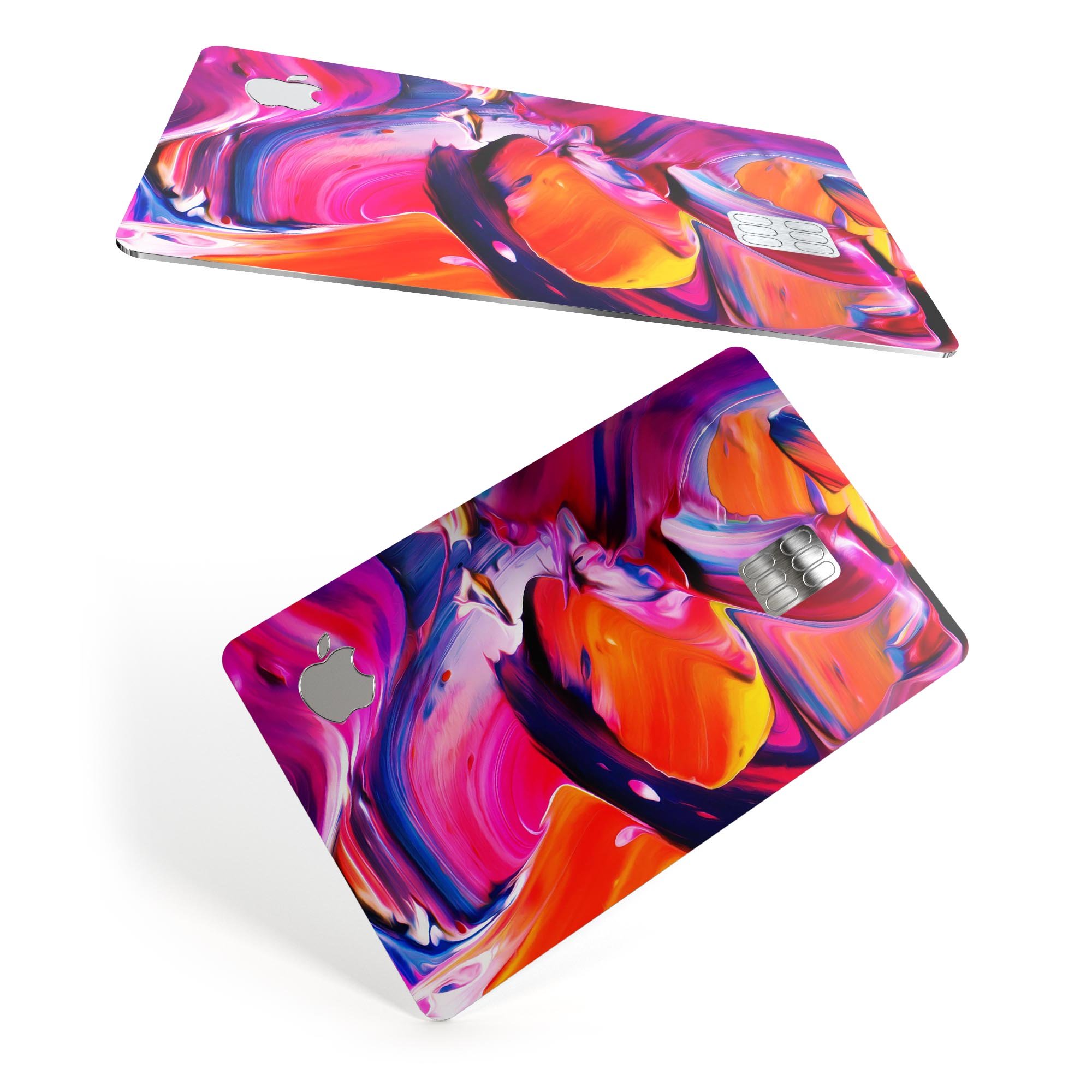 Blurred Abstract Flow V9 skin decal for Apple Card, showcasing its premium design and protective features.