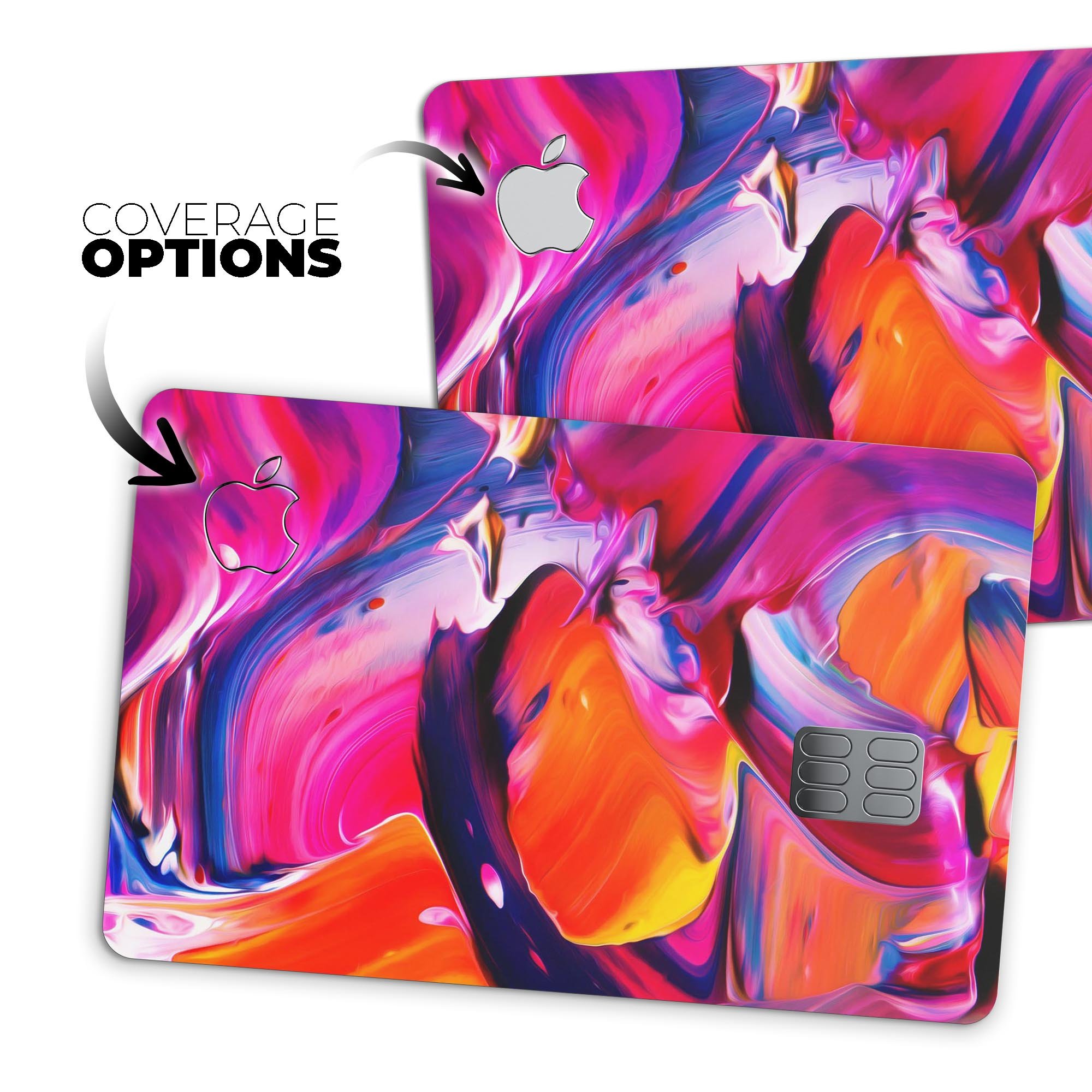 Blurred Abstract Flow V9 skin decal for Apple Card, showcasing its premium design and protective features.