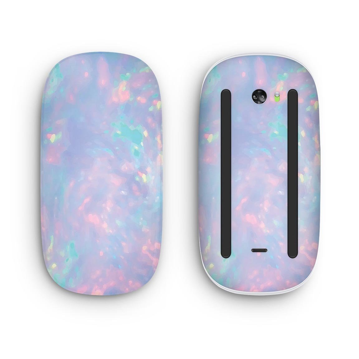 Blurry Opal Gemstone skin decal wrap kit for Apple Magic Mouse, showcasing its unique design and soft-touch finish.