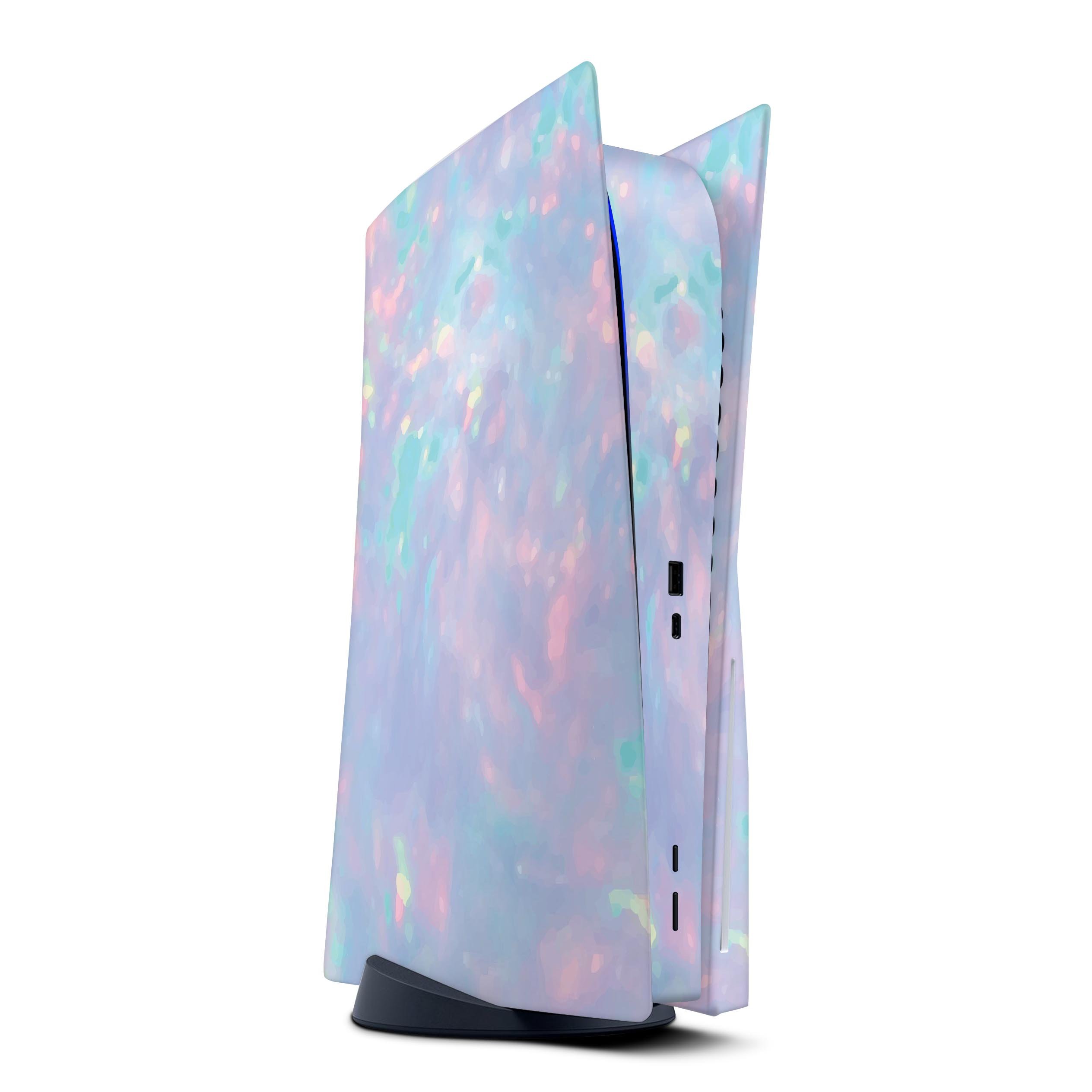 Blurry Opal Gemstone skin decal wrap kit for Sony Playstation 5, showcasing its vibrant design and smooth matte finish.