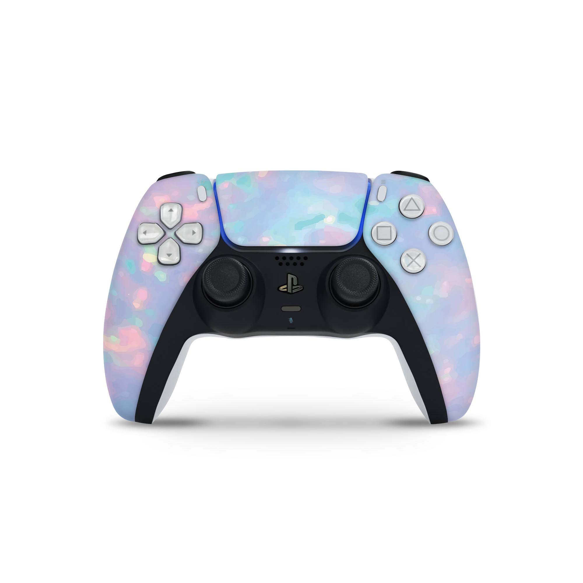 Blurry Opal Gemstone skin decal wrap kit for Sony Playstation 5, showcasing its vibrant design and smooth matte finish.