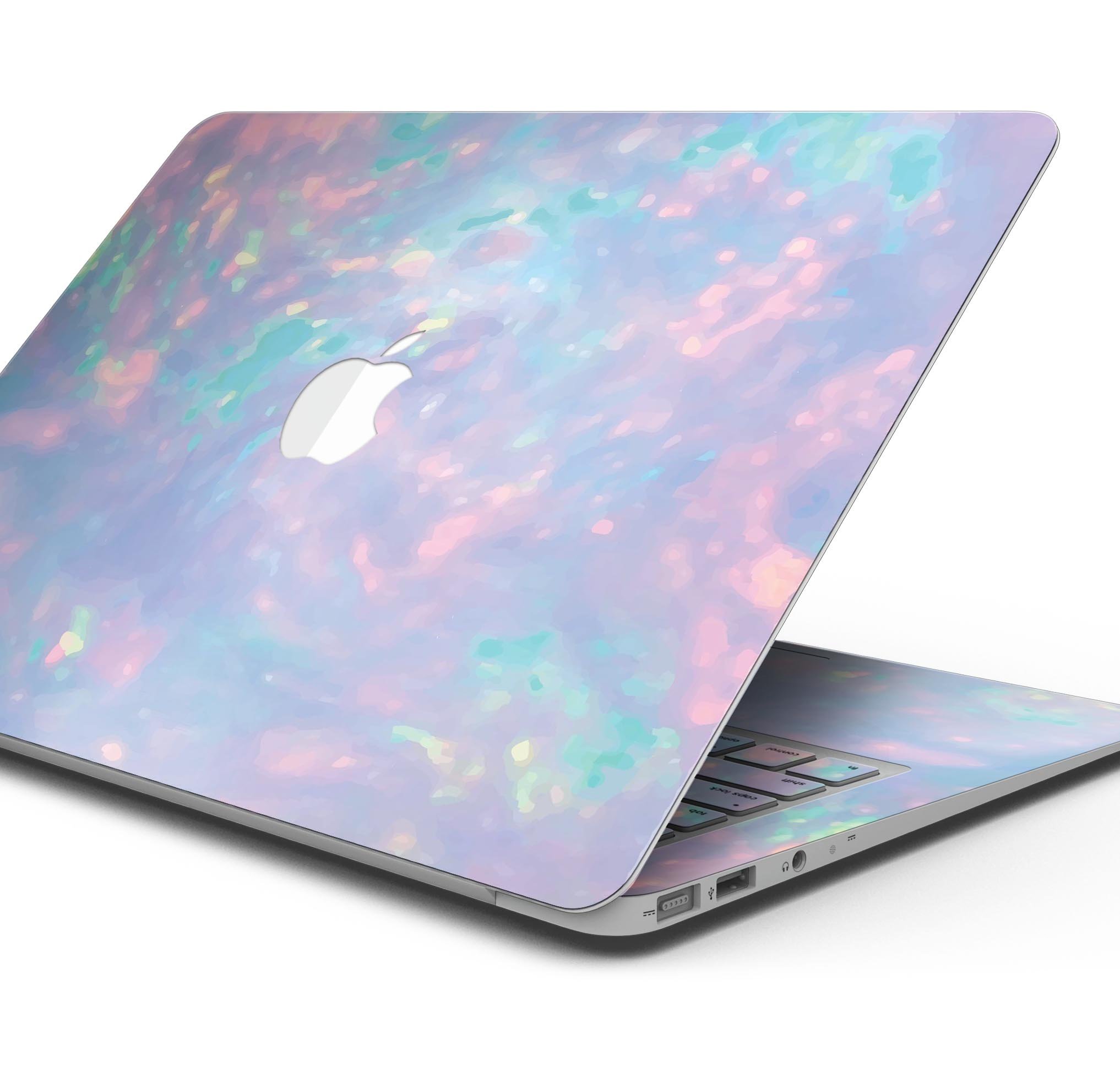 Blurry Opal Gemstone skin decal wrap kit for Apple MacBook, showcasing vibrant colors and a sleek design.