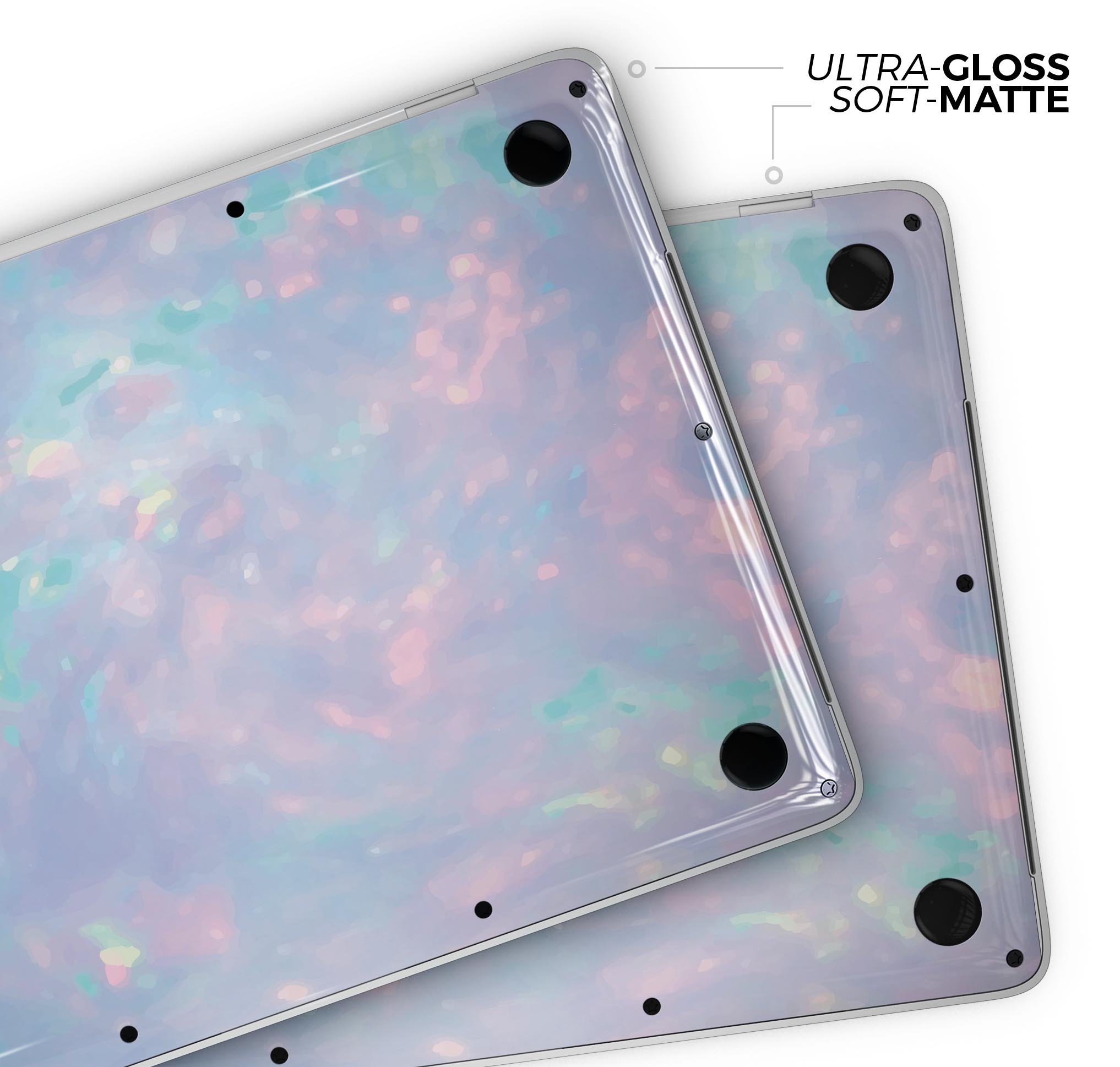 Blurry Opal Gemstone skin decal wrap kit for Apple MacBook, showcasing vibrant colors and a sleek design.