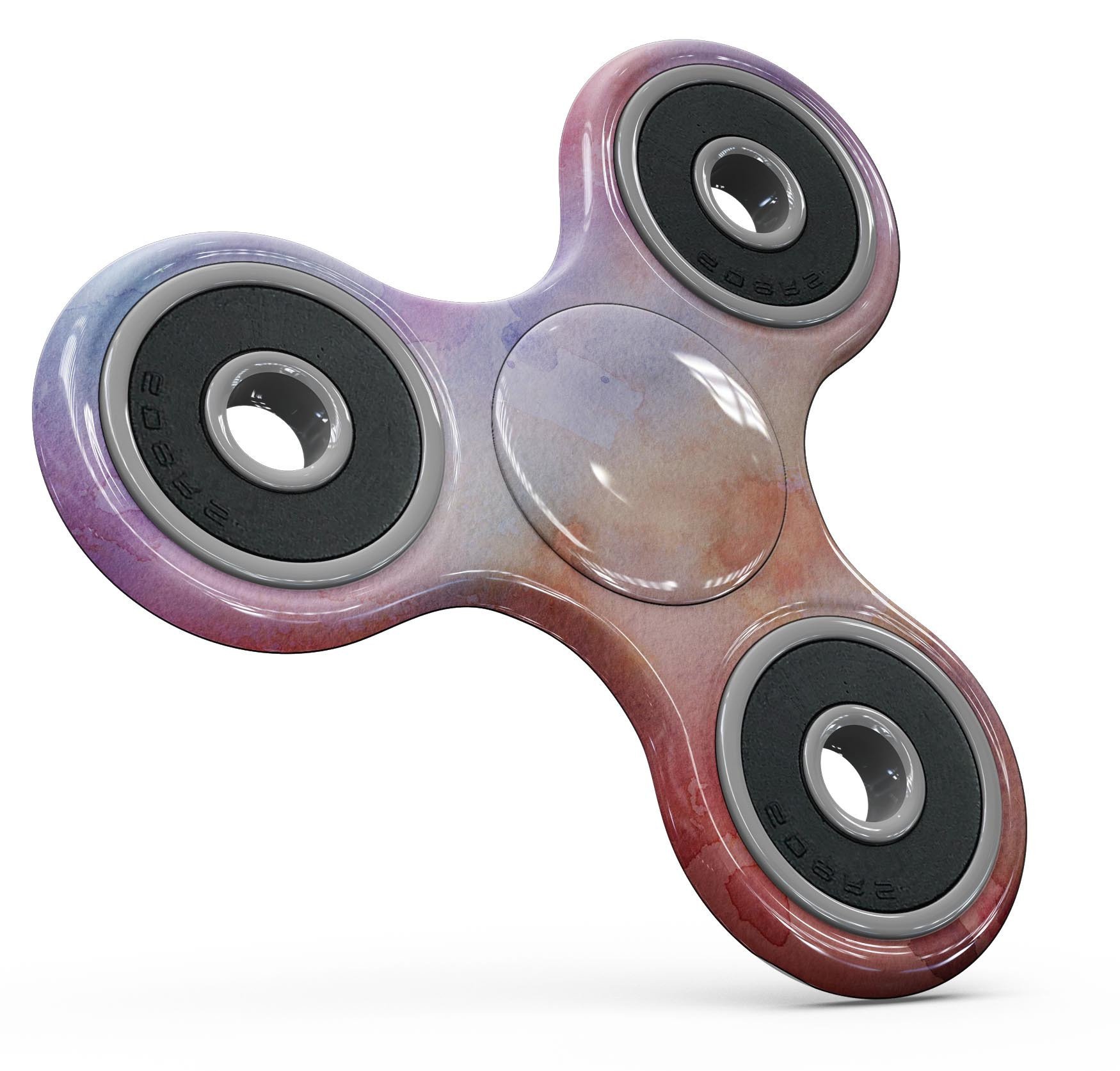 Blushed Blue 4224 Watercolor Texture Fidget Spinner Skin showcasing vibrant colors and a smooth finish.