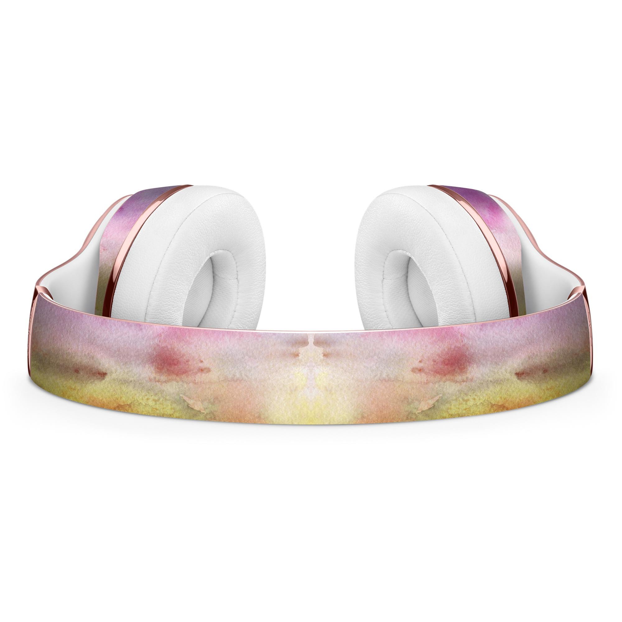 Blushed Pink Watercolor Texture Skin Kit for Beats by Dre Solo 3 Wireless Headphones, showcasing vibrant colors and precise cut.