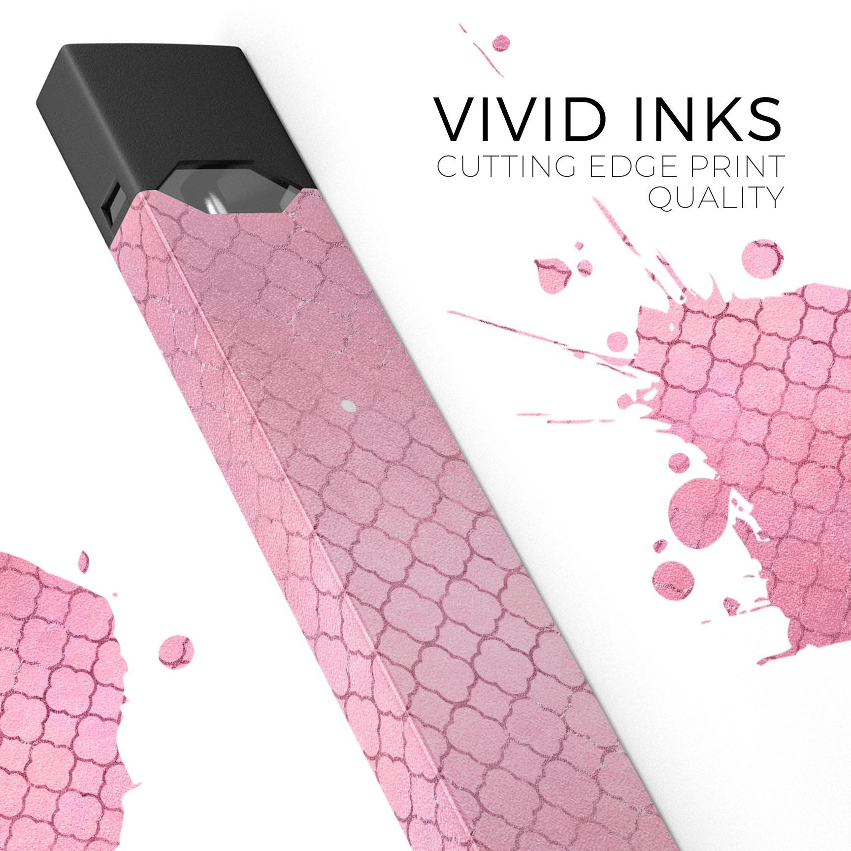 Blushed Pink Moroccan Pattern skin-wrap for JUUL device, showcasing intricate design and premium quality.