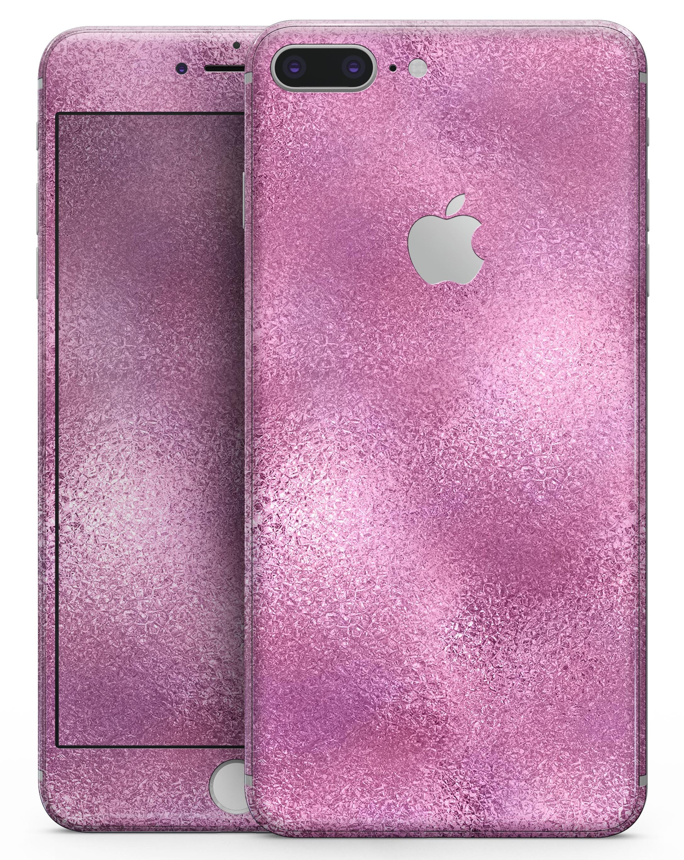 Blushed Pink Reflection skin for iPhone 8 and 8 Plus, showcasing a stylish design with a glossy finish.